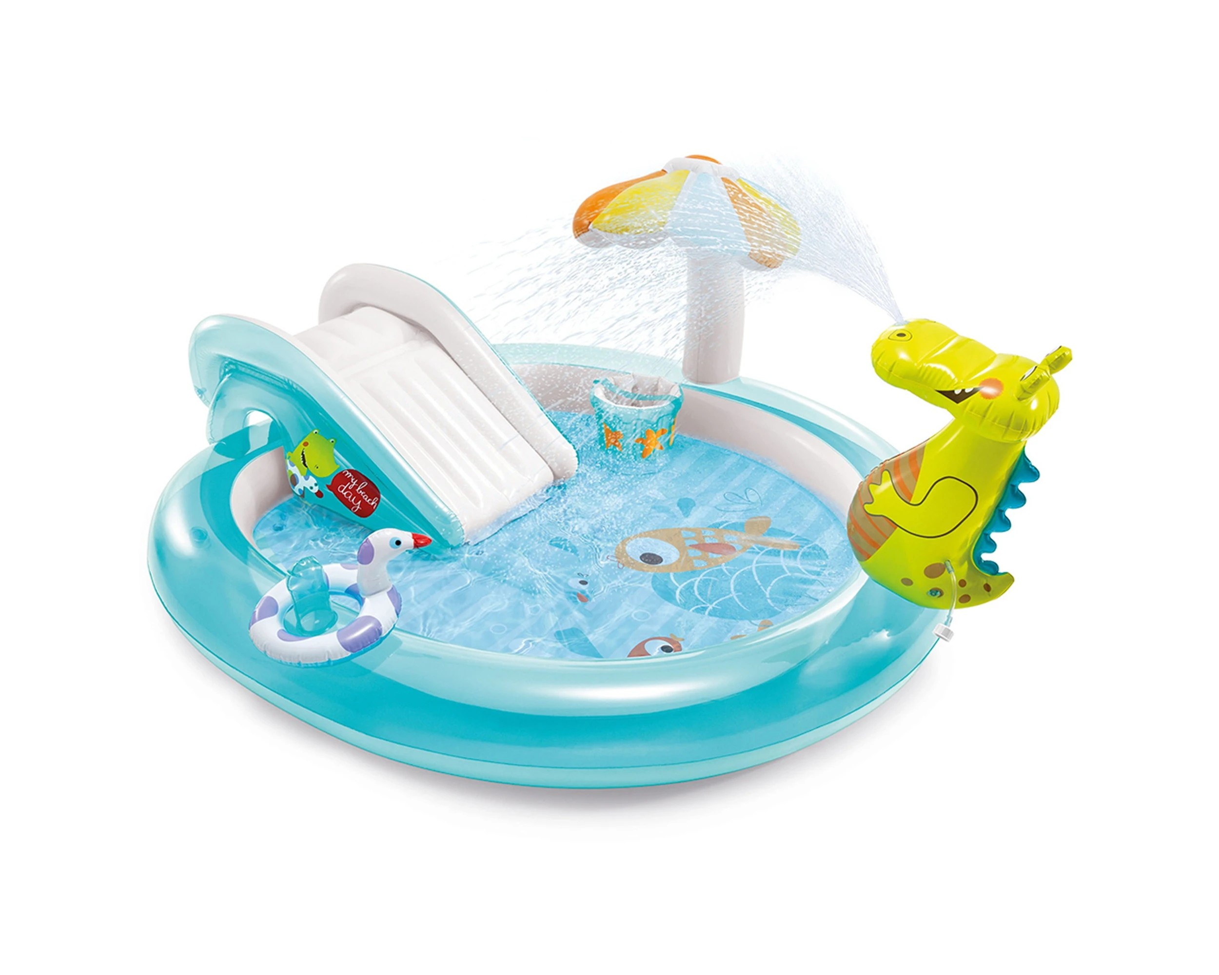 1 INTEX 2.01m x 1.70m Gator Play Centre - Inflatable Kid Pool - 158L 11Ga Vinyl - Multi, 1 of 6