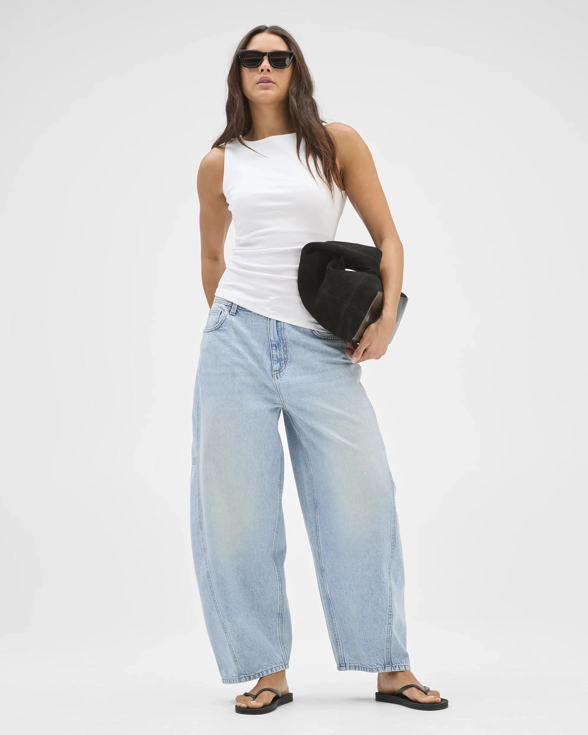 1 Lily Loves Horseshoe Leg Jeans TINTED BLUE, 1 of 5