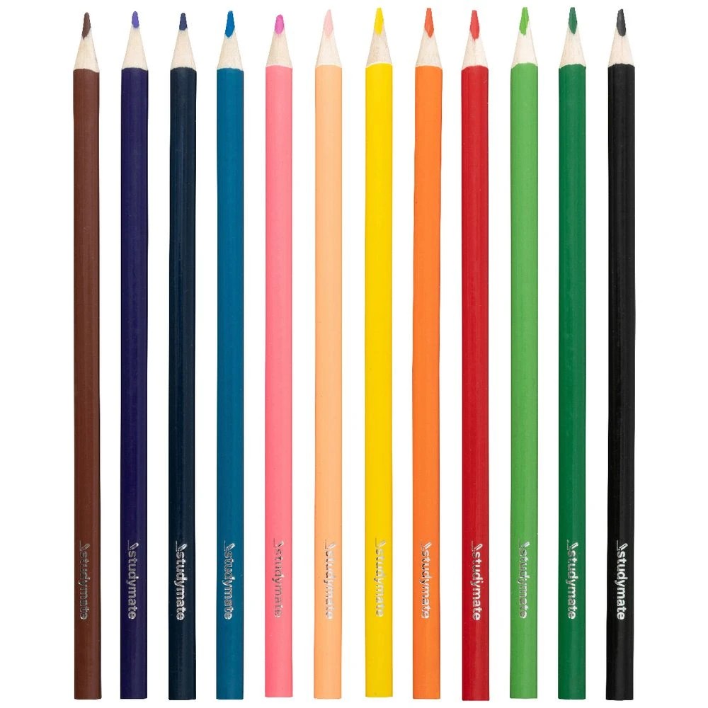 4 Studymate Triangular Coloured Pencils 12 Pack, 4 of 5
