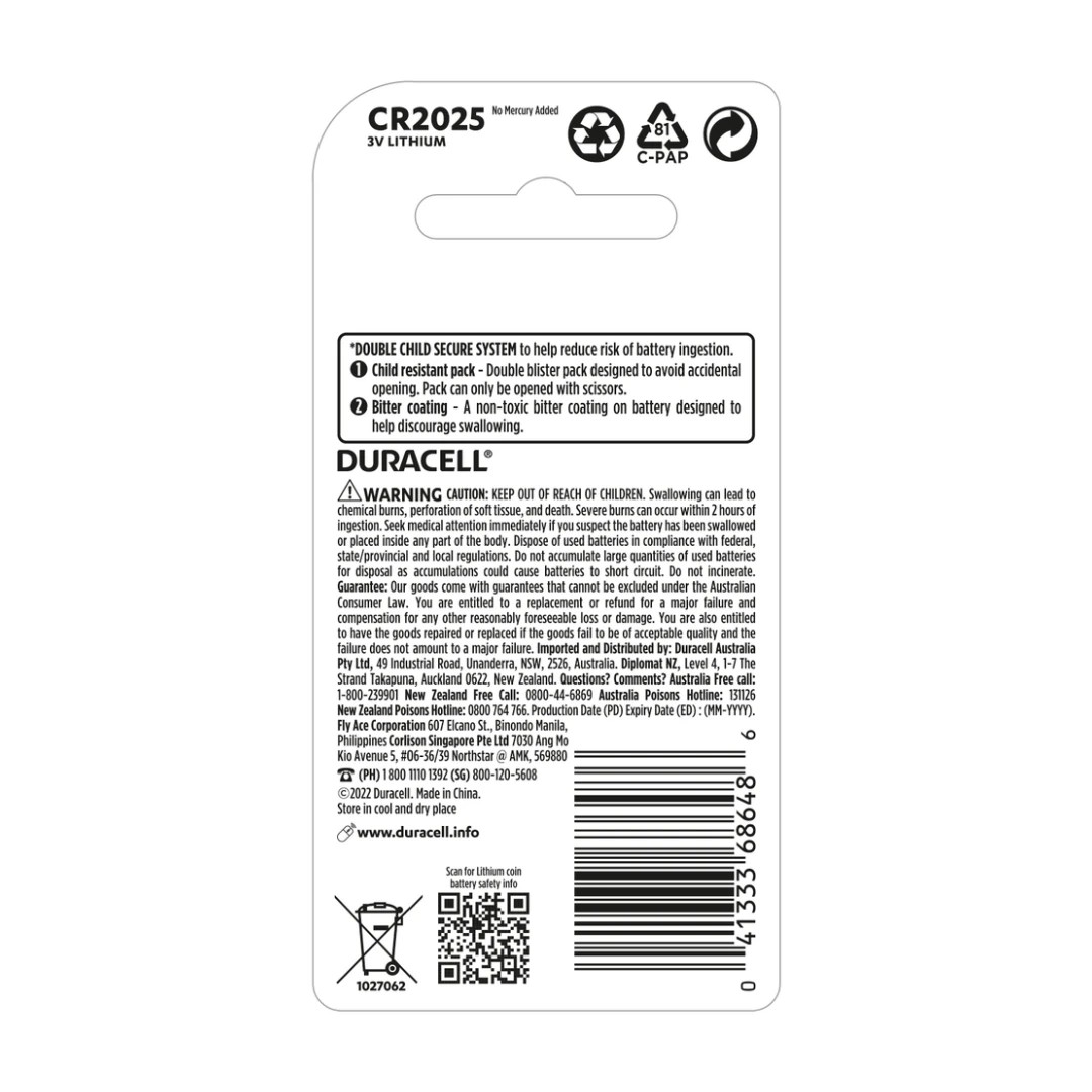 2 2 Pack Duracell Specialty 2025 Lithium Batteries, 2 of 10