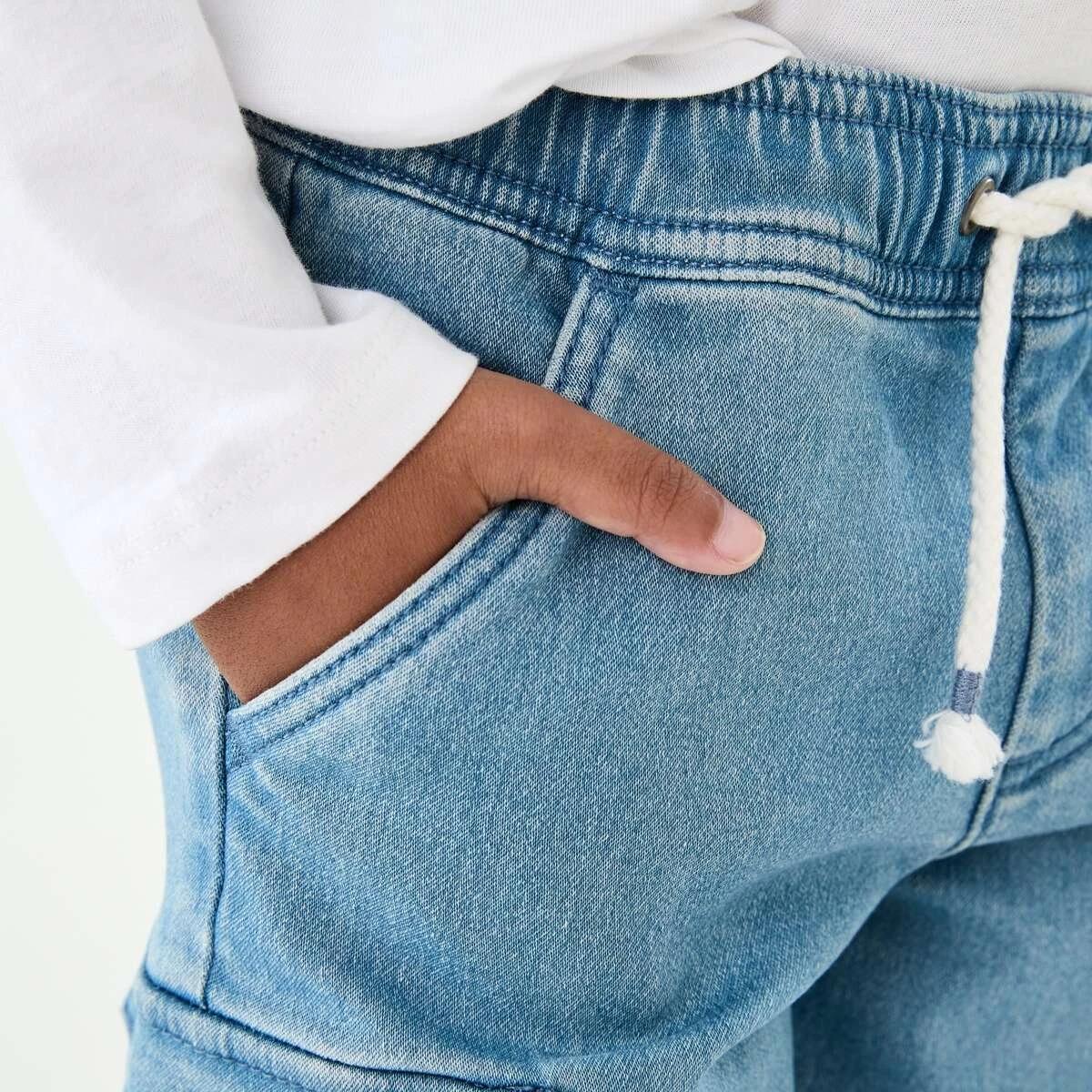 4 Knit Denim Jeans Light Wash, 4 of 9