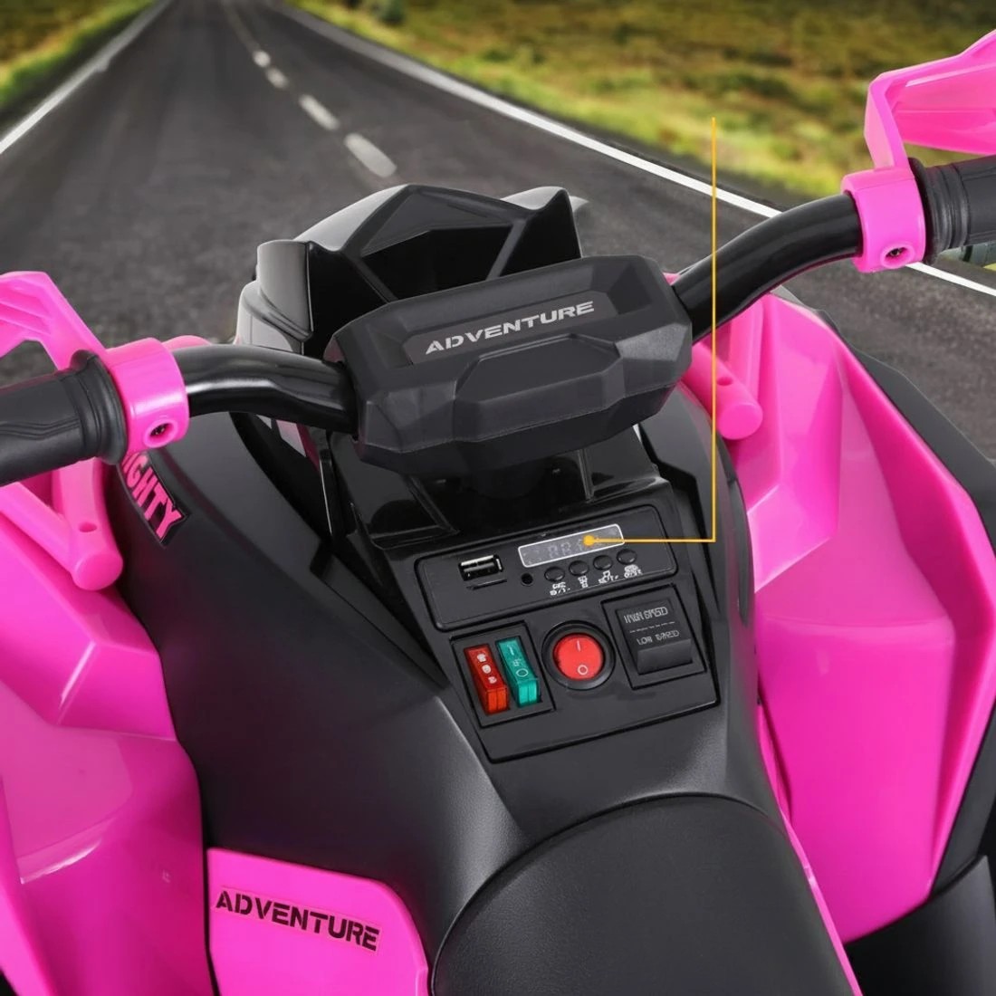 4 Rigo Kids Ride On Car ATV Quad Motorbike Storage Rack Electric Toys 12V - Pink, 4 of 6