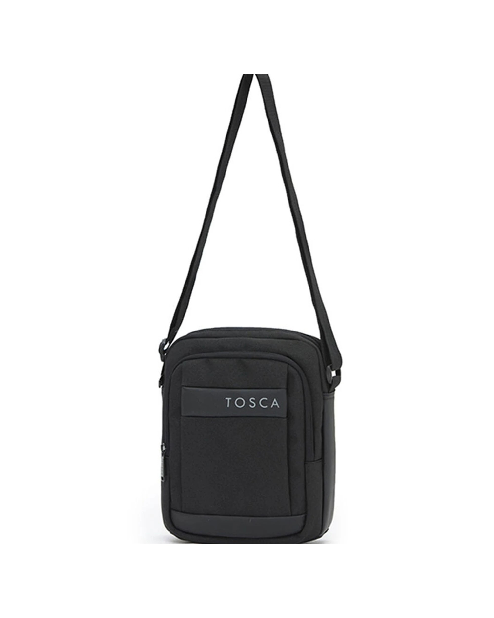 1 Tosca Mens Travel Shoulder Cross Body Side Bag - Black, 1 of 4