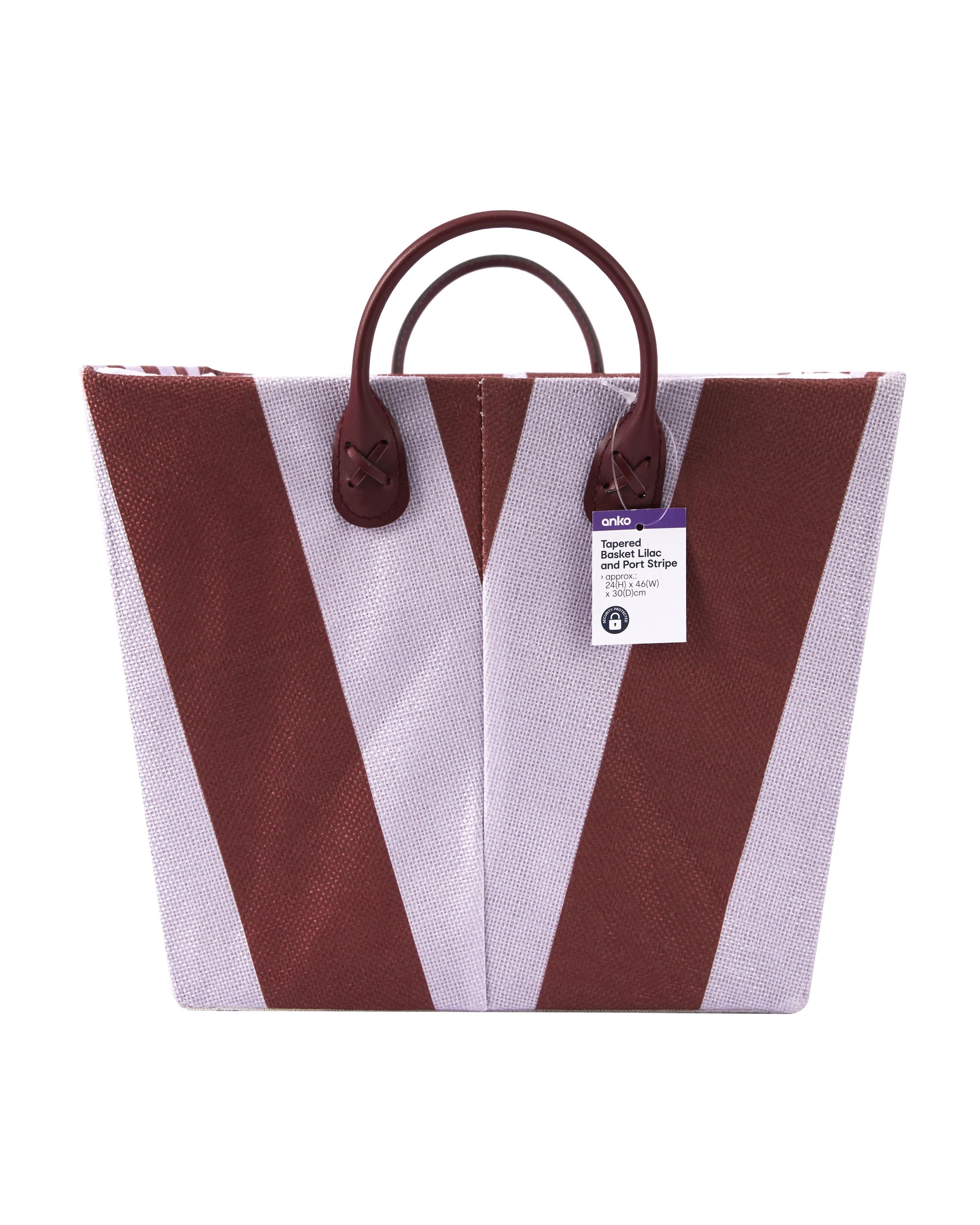 5 Tapered Basket - Lilac and Port Stripe, 5 of 5