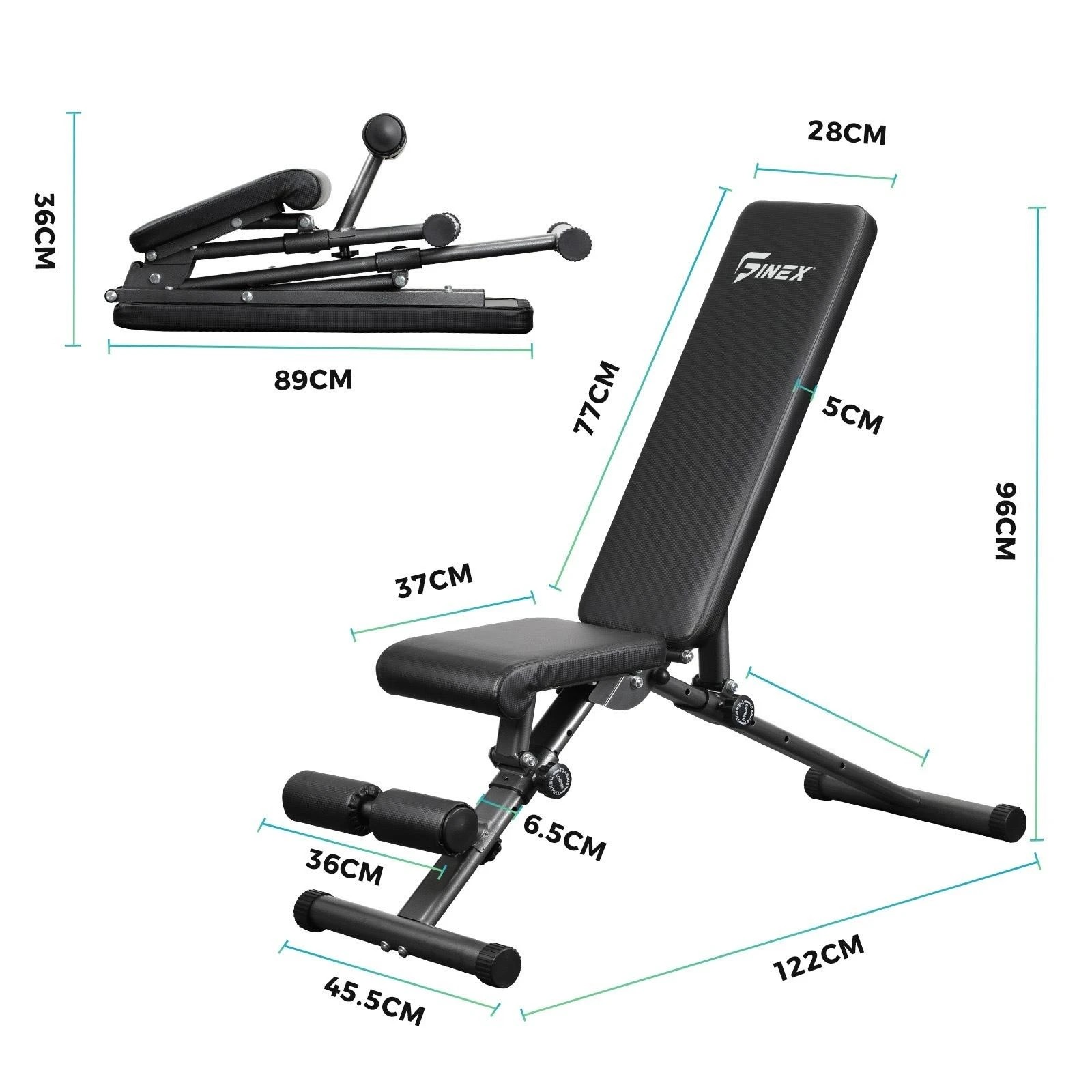 2 Finex Weight Bench FID Bench - Black, 2 of 8