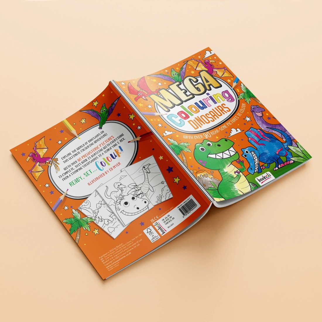 3 Mega Colouring Dinosaurs by Ed Myer - Book, 3 of 4