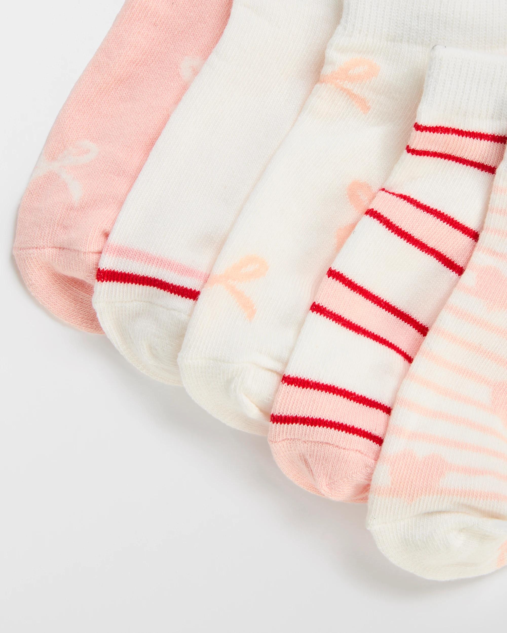 2 Maxx Australian Cotton Blend Low Cut Socks 5 Pack BOWS & HEARTS, 2 of 3