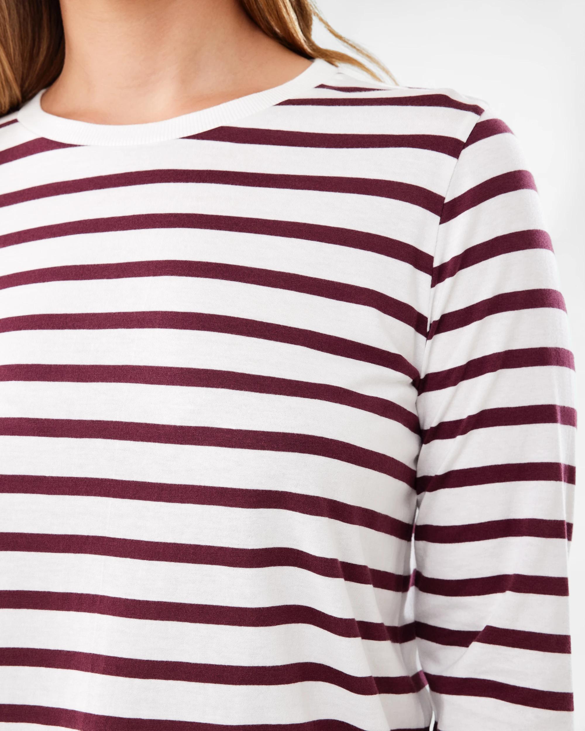 6 Long Sleeve Cotton Modal Print T-shirt Port Strp, 6 of 6