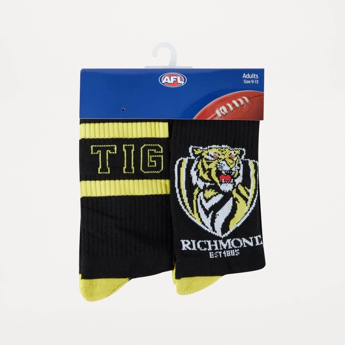 3 2 Pack Official AFL Adult Socks Richmond, 3 of 3