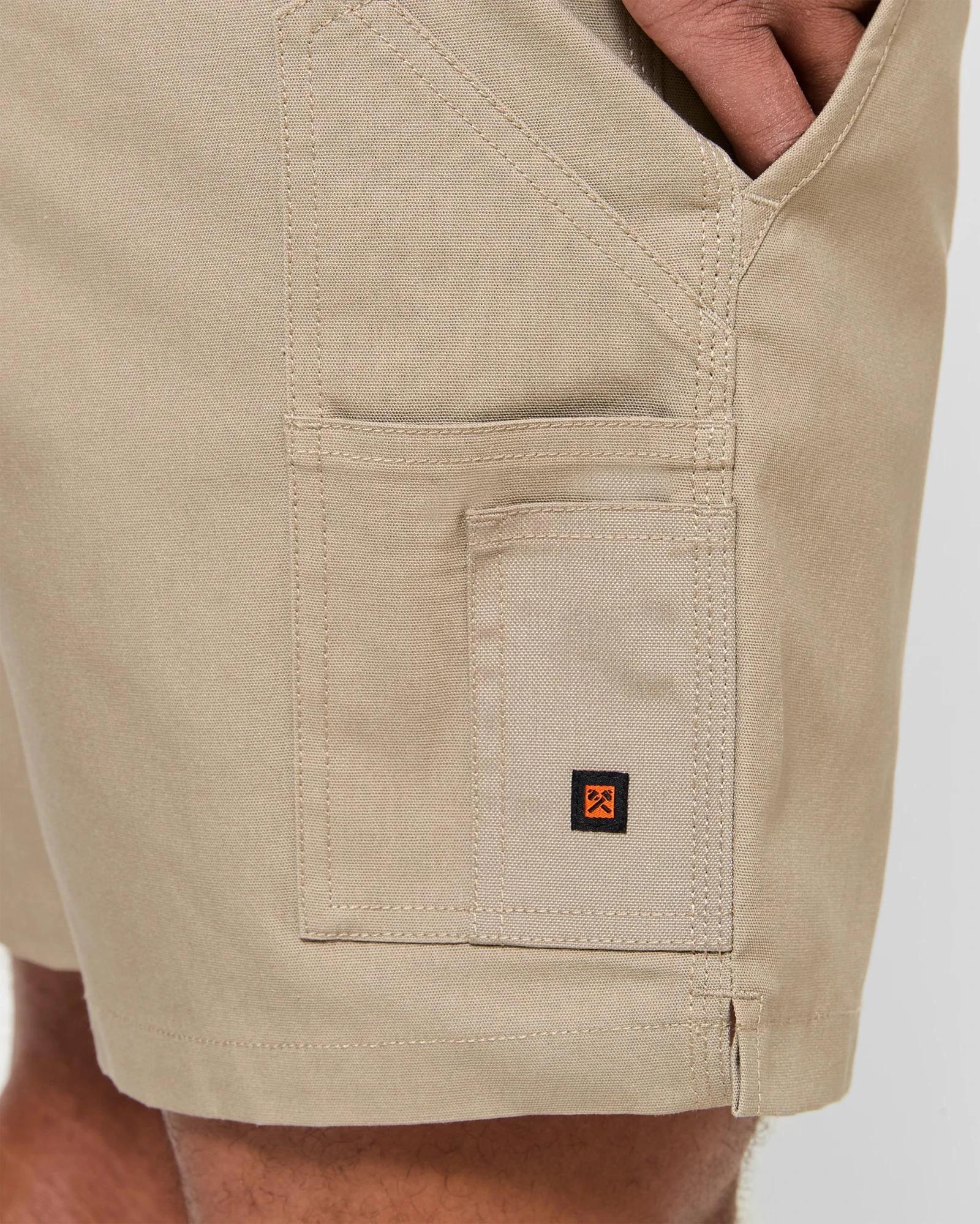 5 Graphite Performance Elastic Waist Work Shorts STONE, 5 of 5