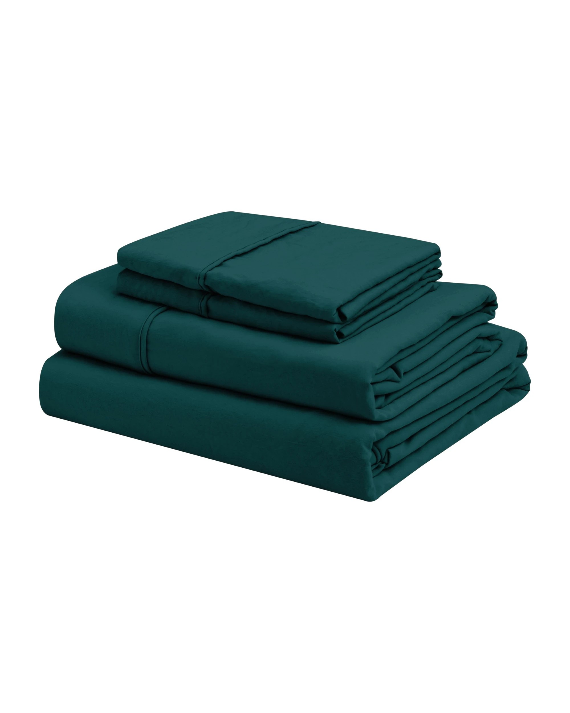 8 Dreamaker Superfine Washed Microfibre Sheet Set - Double Bed - Teal, 8 of 8