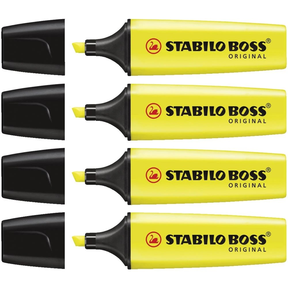 2 Stabilo Boss Highlighters Yellow 4 Pack, 2 of 3