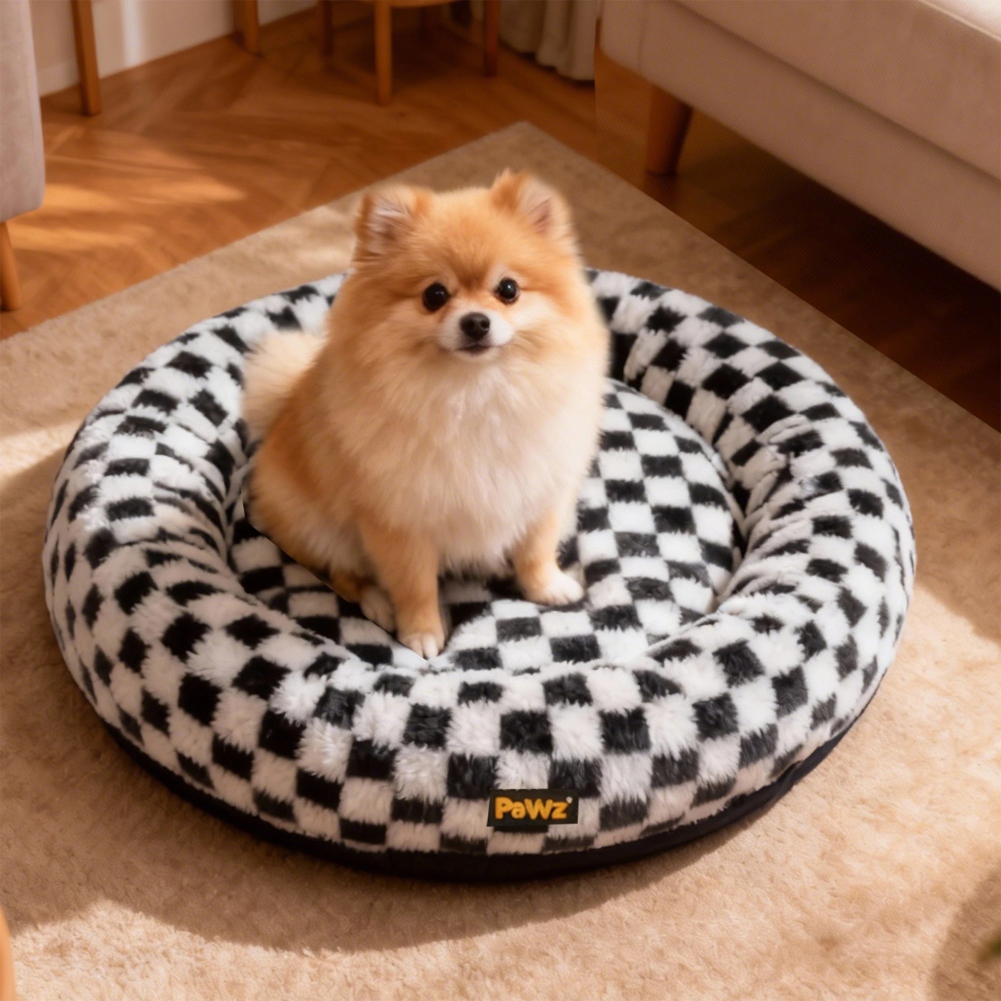 7 Pawz Circular Checkerboard Pet Bed S-50x50x11, 7 of 9