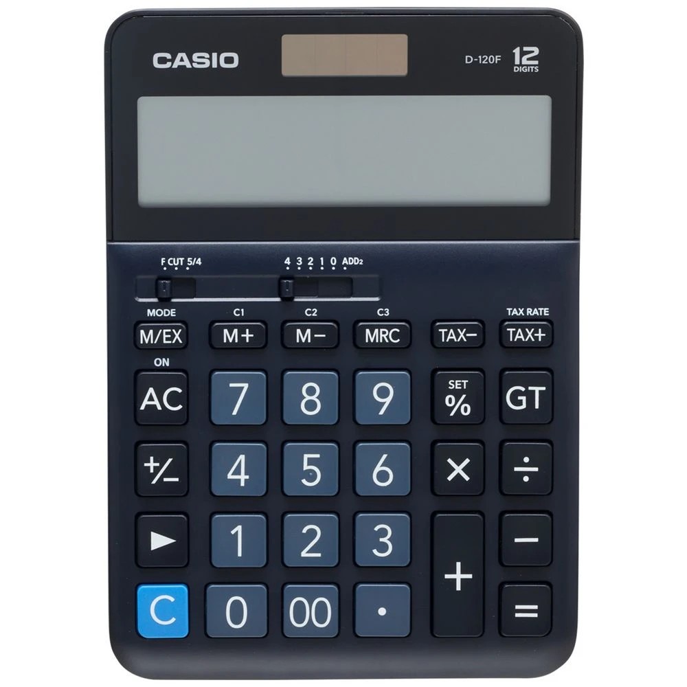1 Casio D120-F Desktop Calculator, 1 of 4