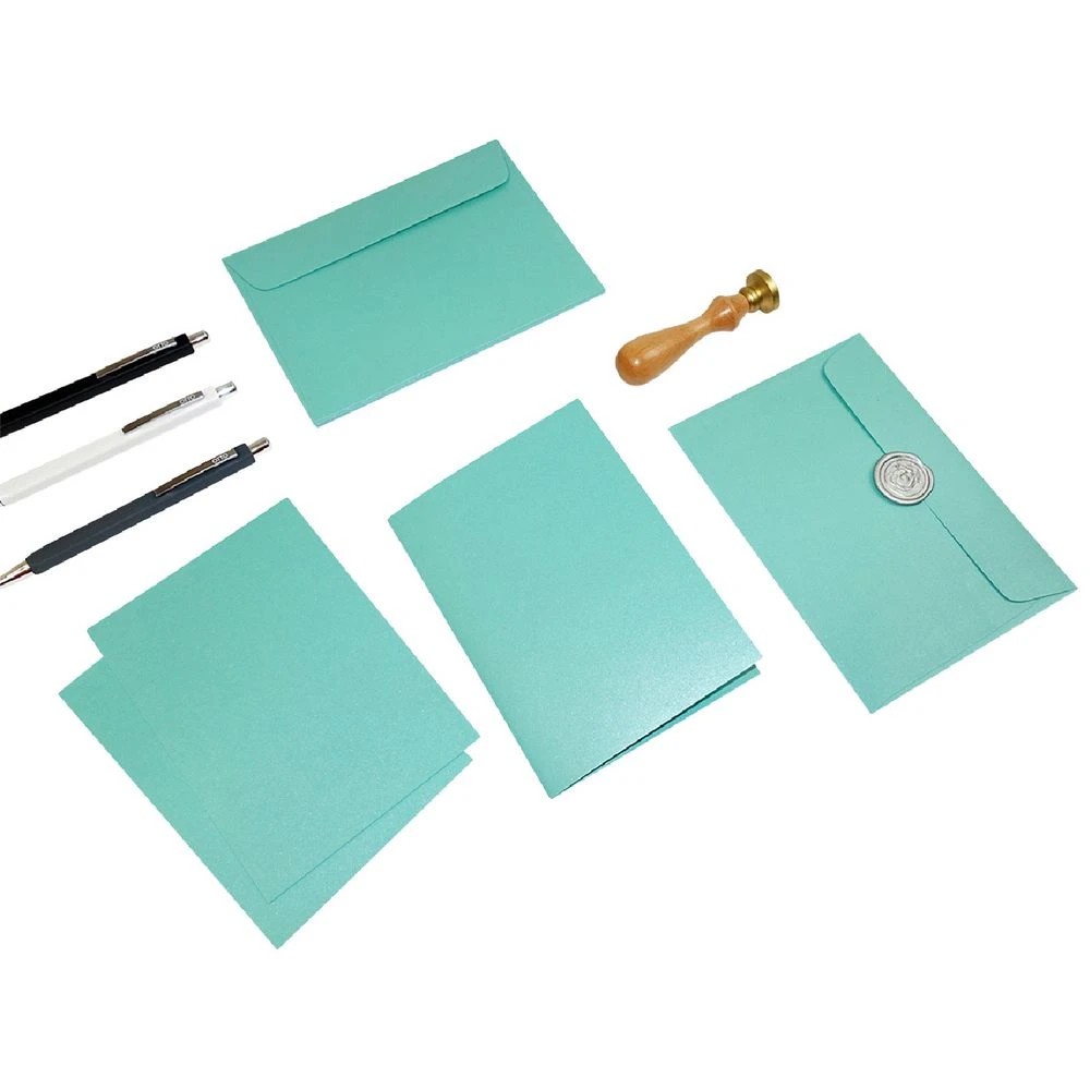 4 Quill C6 Envelopes Metallique Mint Green 10 Pack, 4 of 4