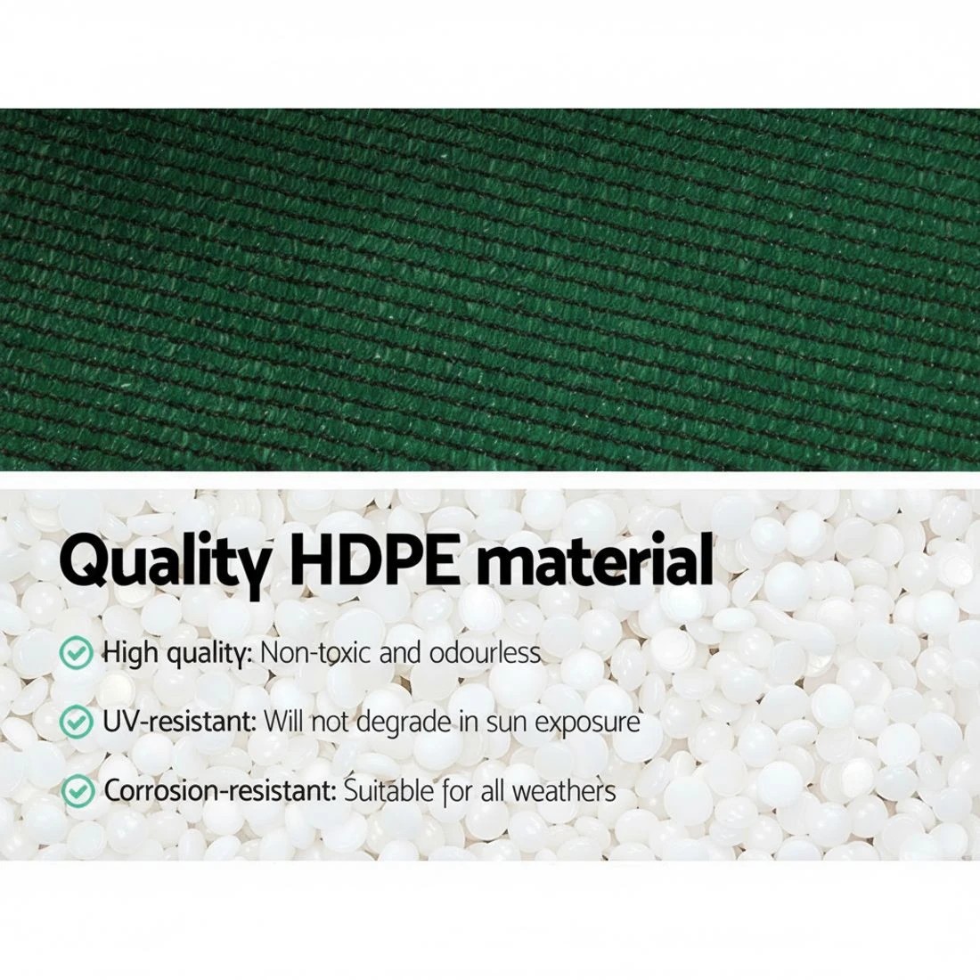 3 Instahut 70% Shade Cloth 3.66x30m Shadecloth Sail Heavy Duty - Green, 3 of 5