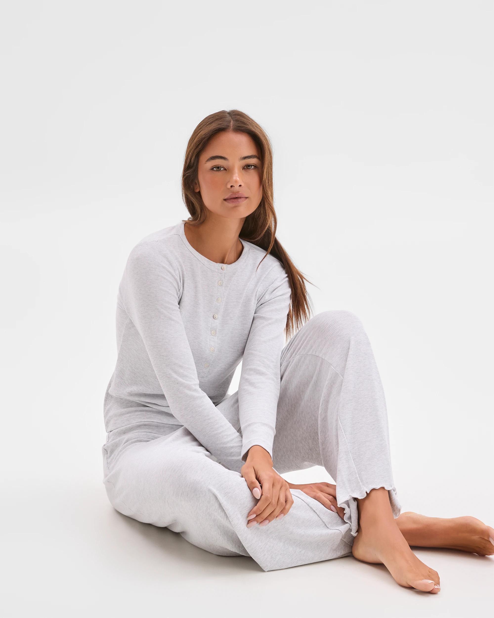 1 Lily Loves Modal Rib Sleep Pants GREY, 1 of 6