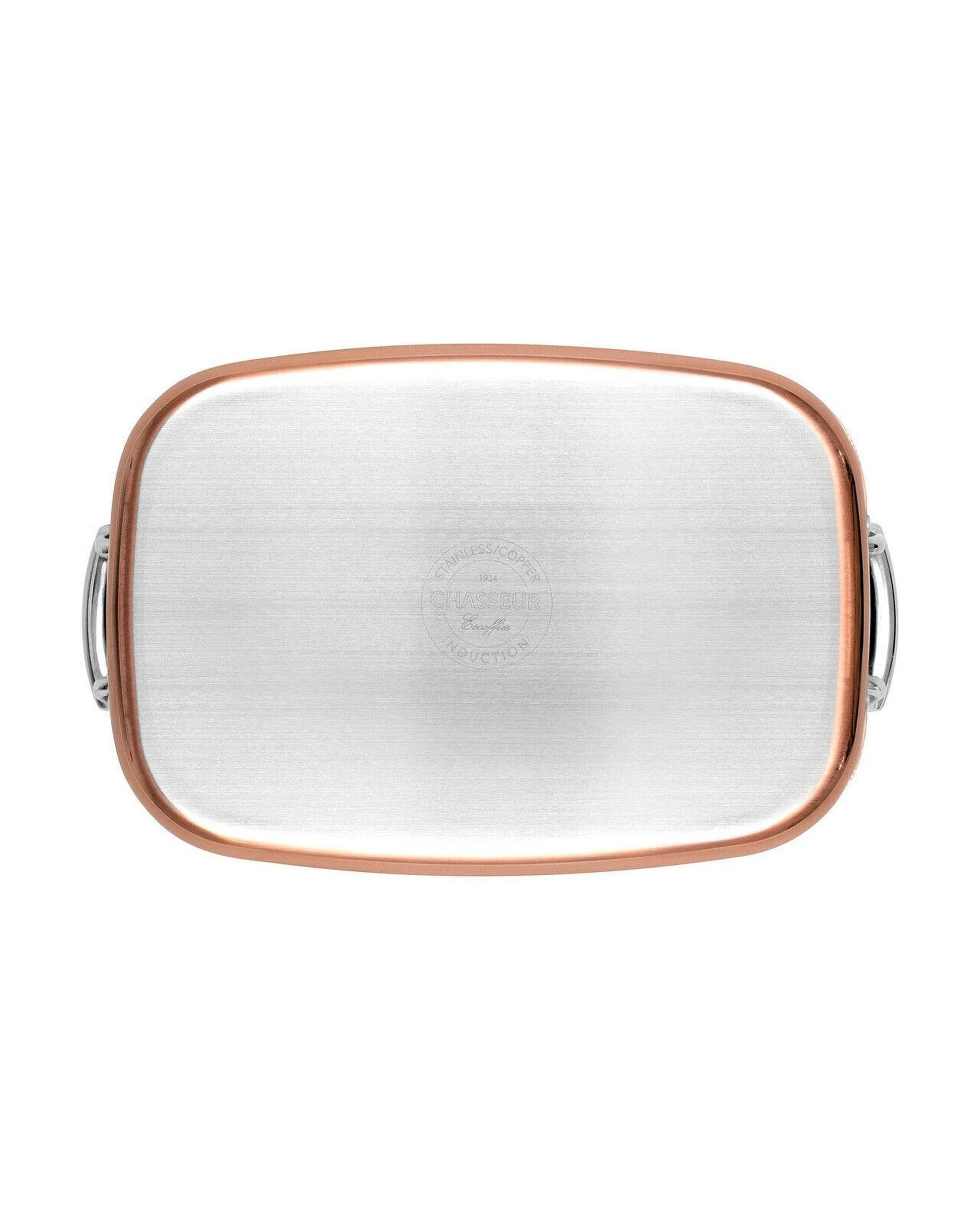 2 Chasseur Escoffier 35x26cm Induction Copper Roasting Pan wRack, 2 of 2