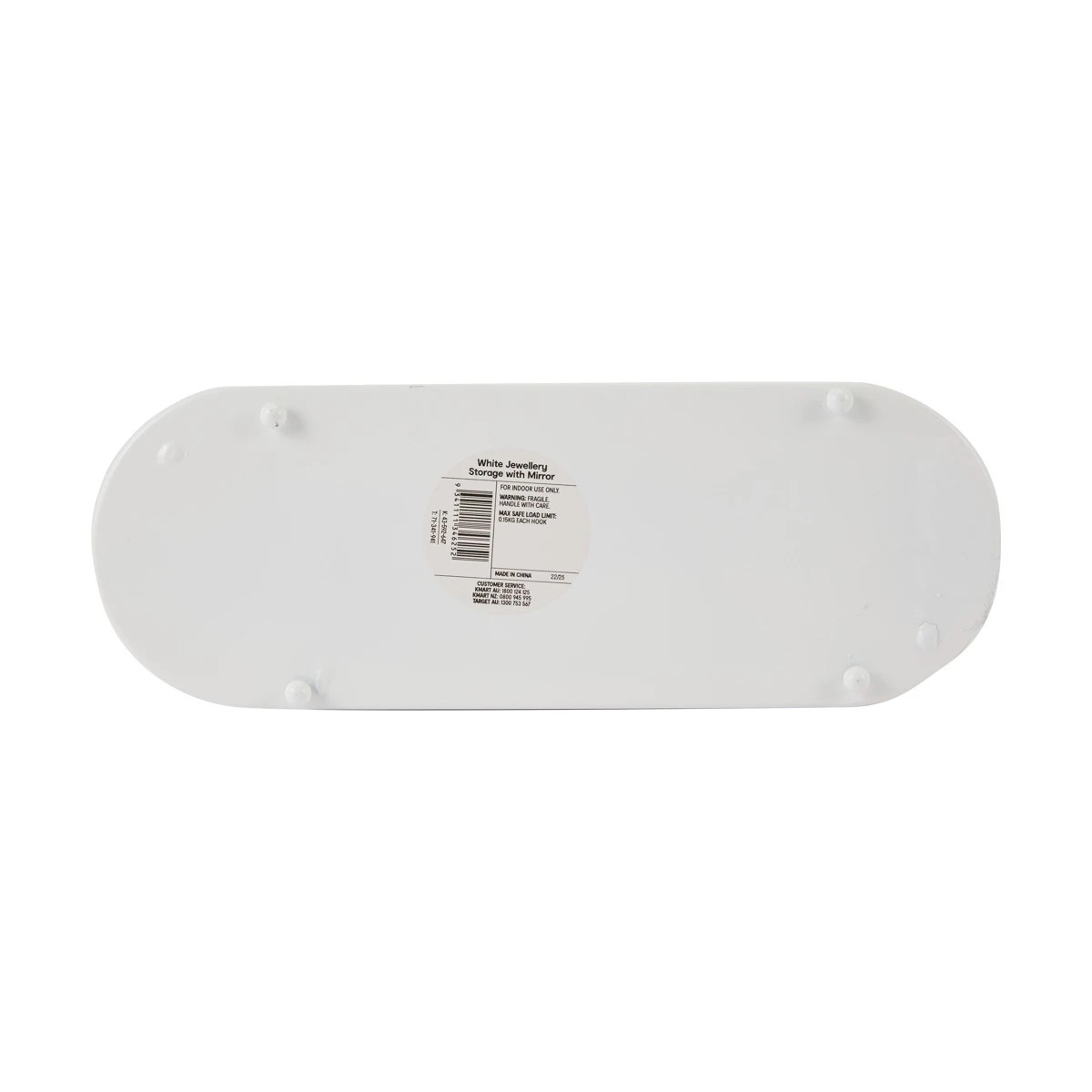 7 Jewellery Storage with Mirror - White, 7 of 7
