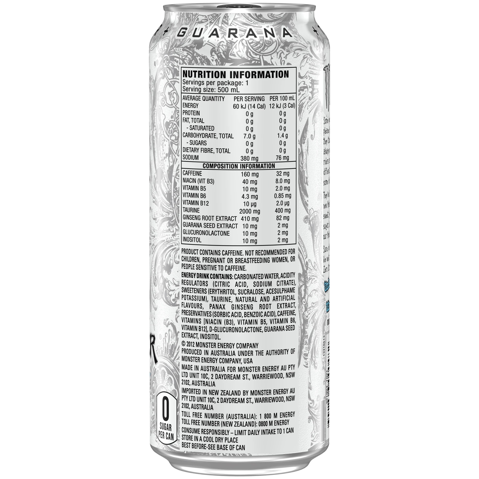 2 Monster Energy Drink Zero Ultra 500ml, 2 of 3