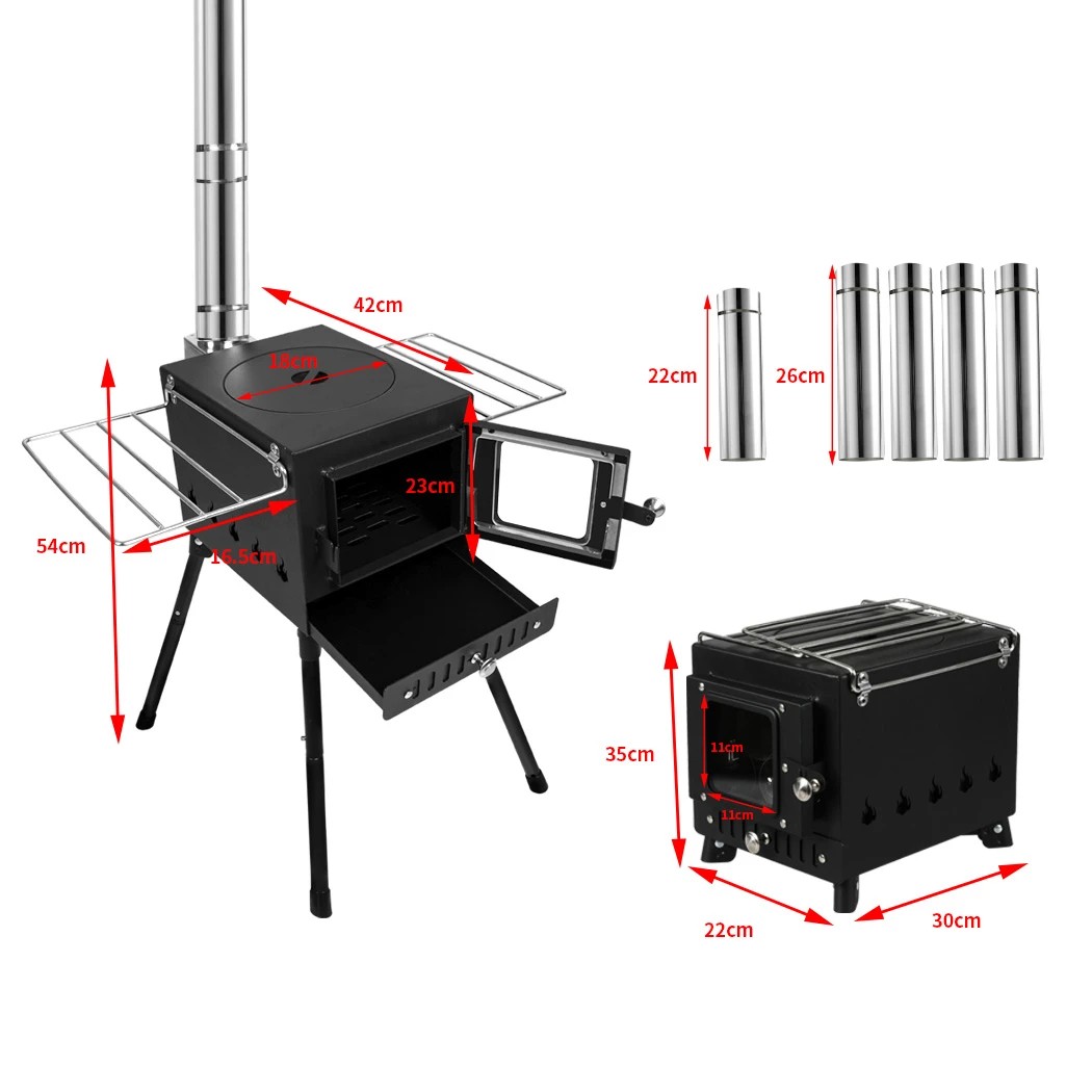3 Moyasu Camp Oven Stove Long Chimney Portable Camping Outdoor Cooking Picnic, 3 of 7