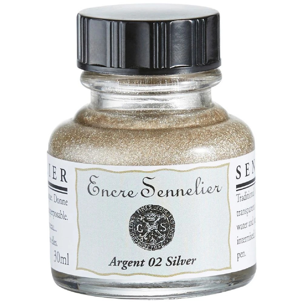 1 Sennelier Encre Drawing Ink 30mL Silver, 1 of 2