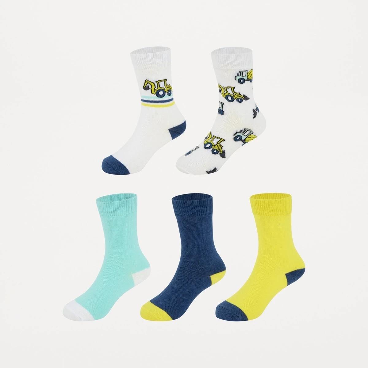 1 5 Pack Crew Socks Truck 25, 1 of 3