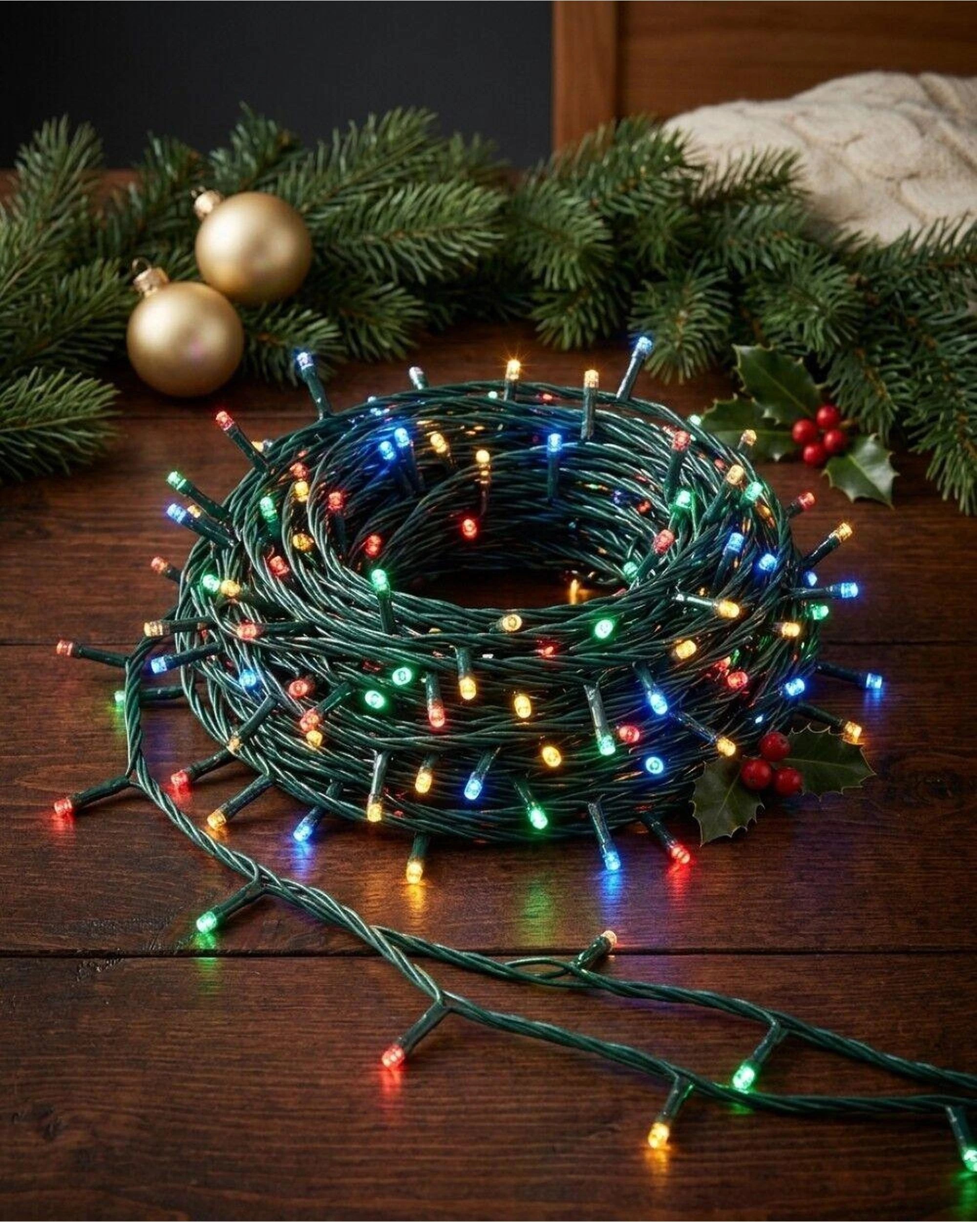 Christmas Warehouse 1000 Multi Serene Colour LED String Fairy Lights 8 ...