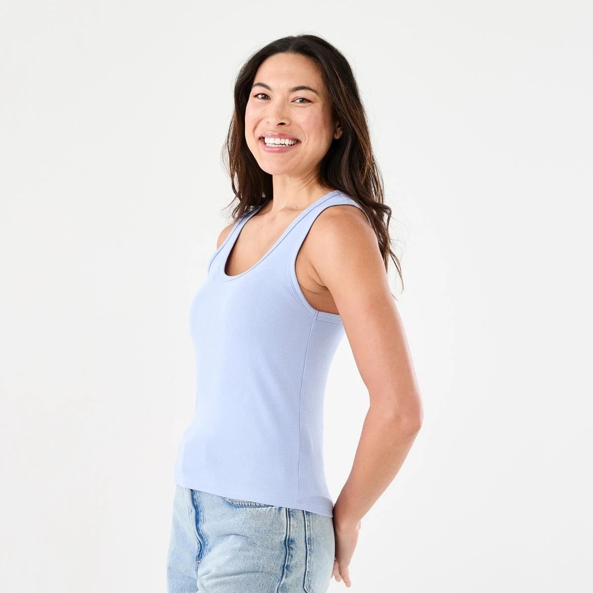 2 Sleeveless Rib Tank BRUNI BLUE, 2 of 5