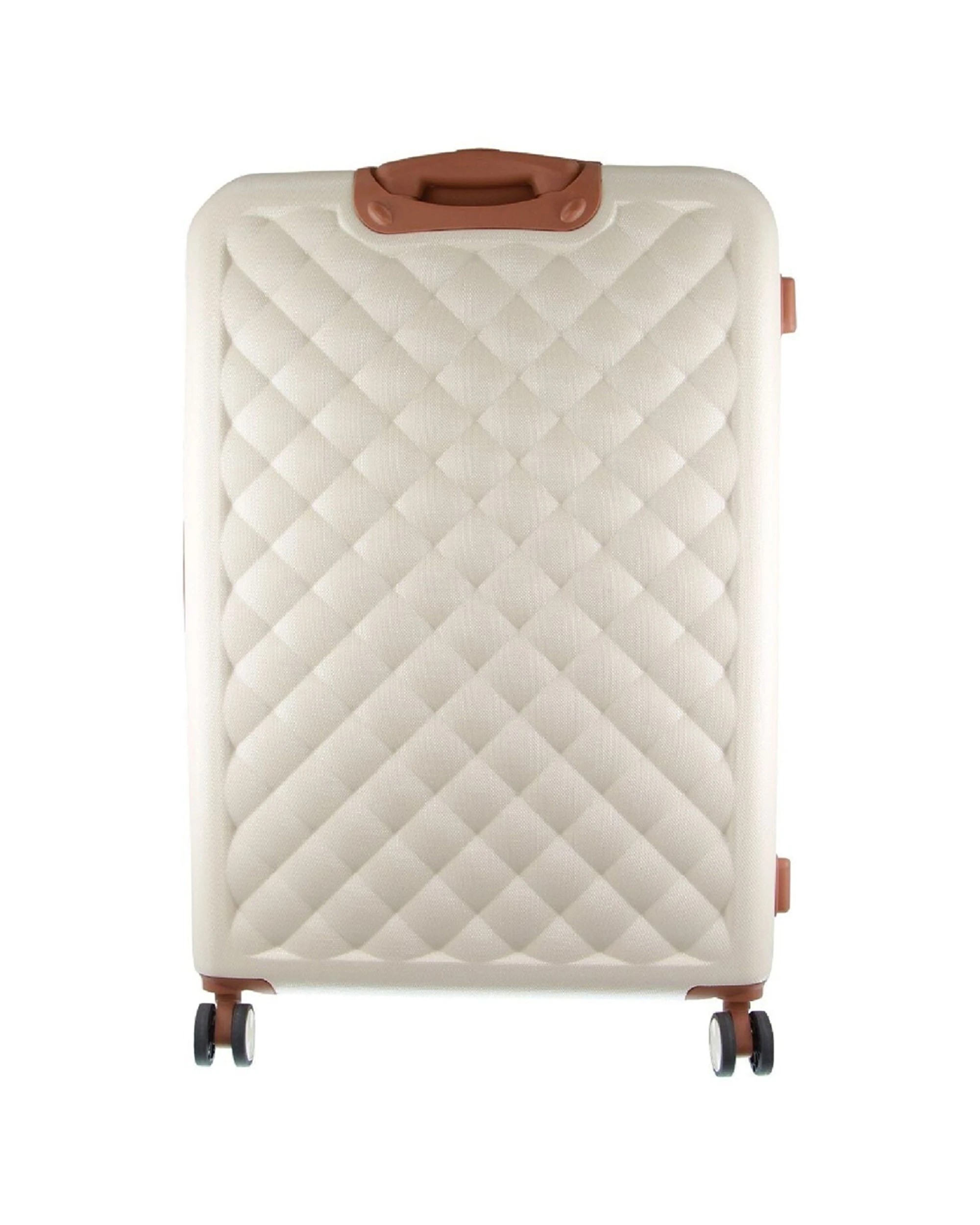 1 Pierre Cardin Durable Hard Shell 4 Wheel Suitcase Large TSA Lock Expandable - White, 1 of 1