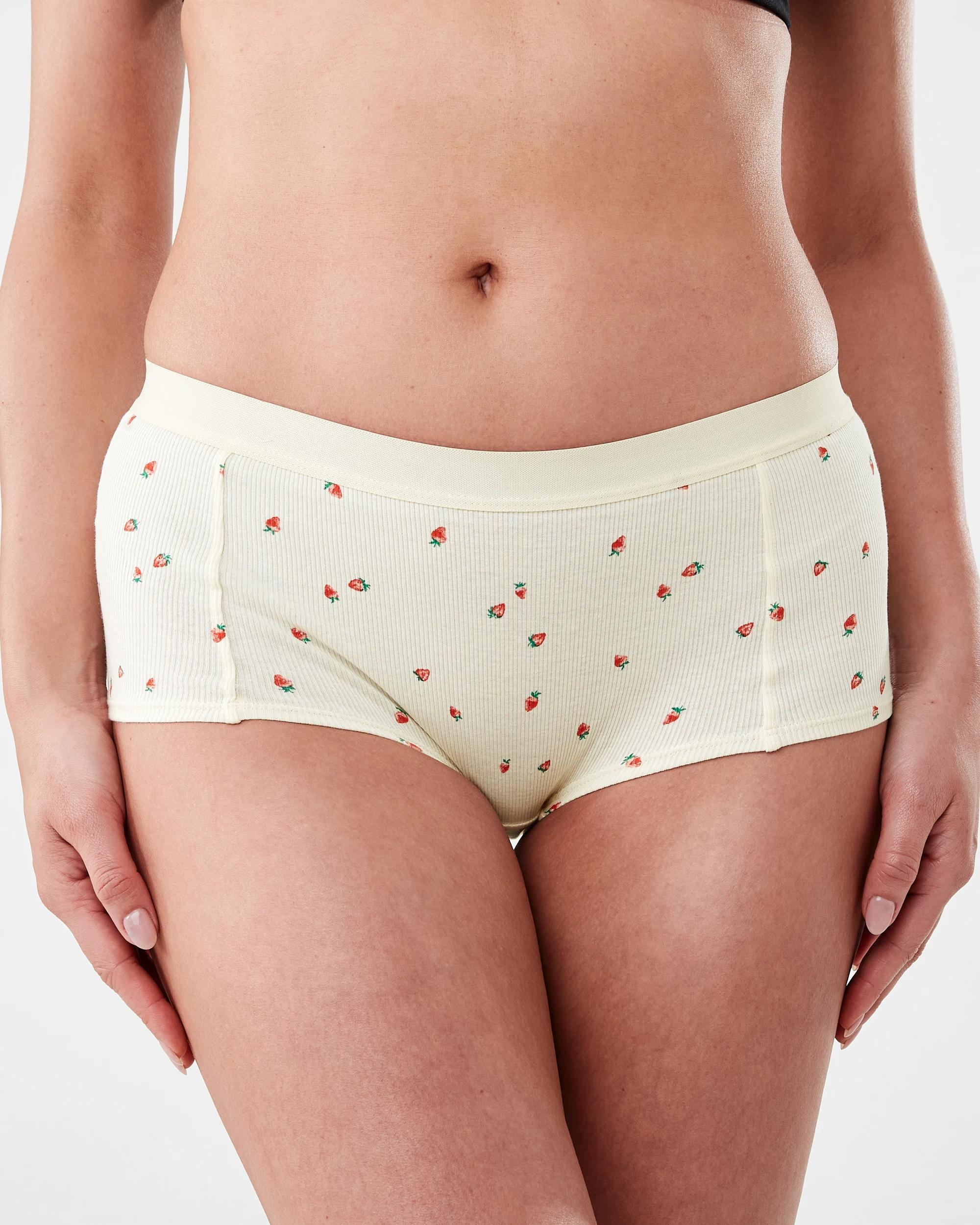 1 Rib Boyleg Briefs Strawberry, 1 of 4