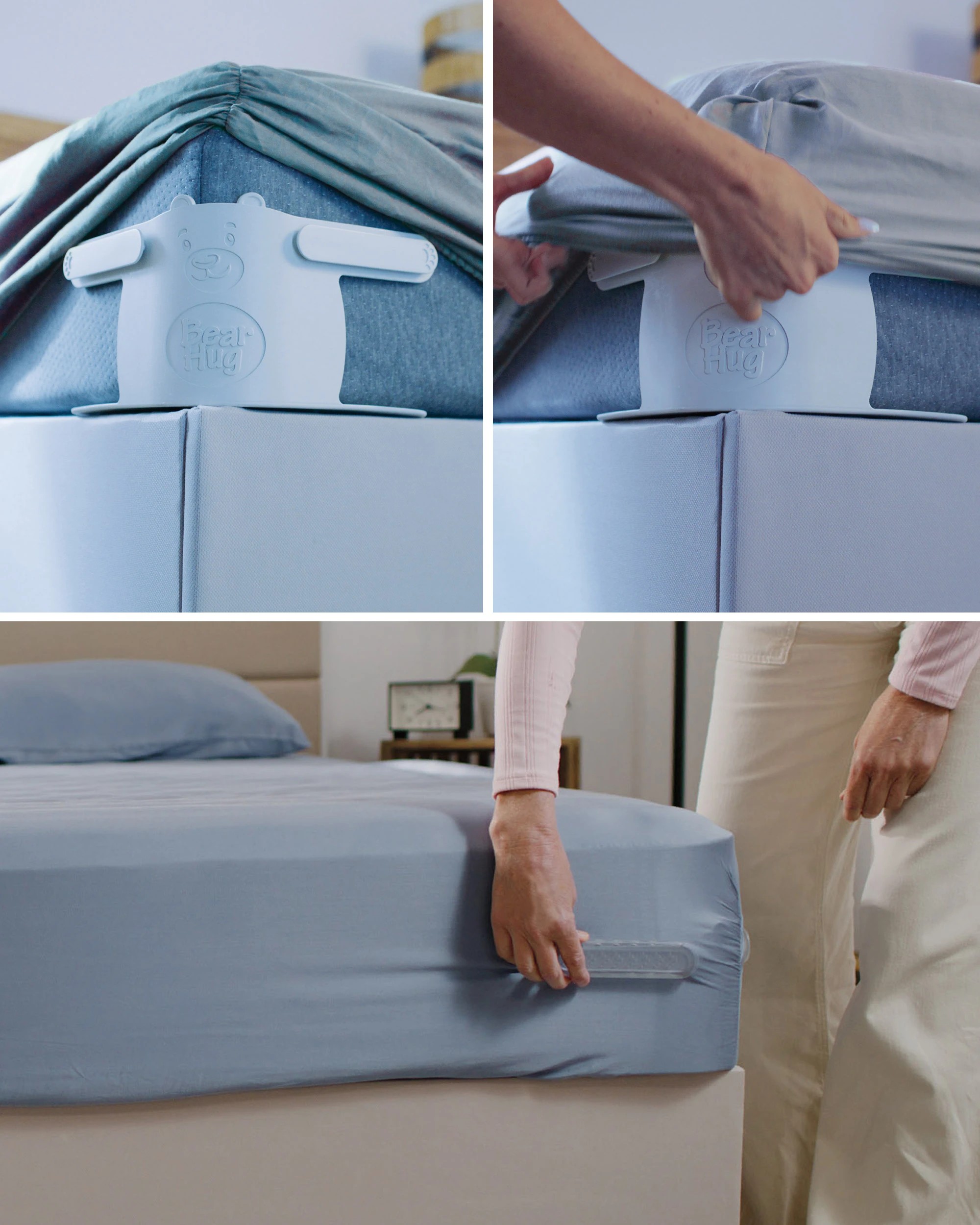 3 Global Shop Direct Bear Hug Bed Sheet Holders Keep Your Sheets Tucked In Tight, 3 of 8