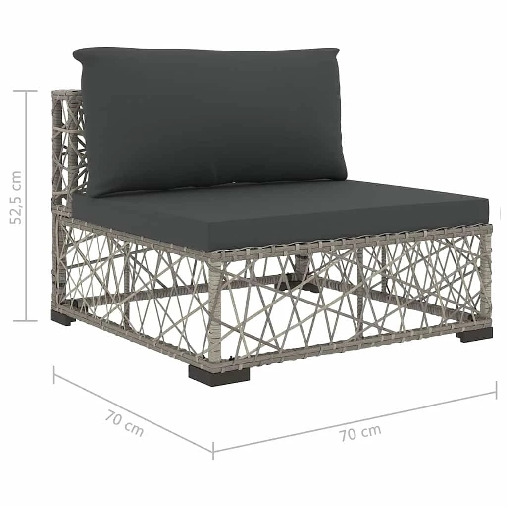 9 vidaXL Garden sofa set Modular - Grey, 9 of 9