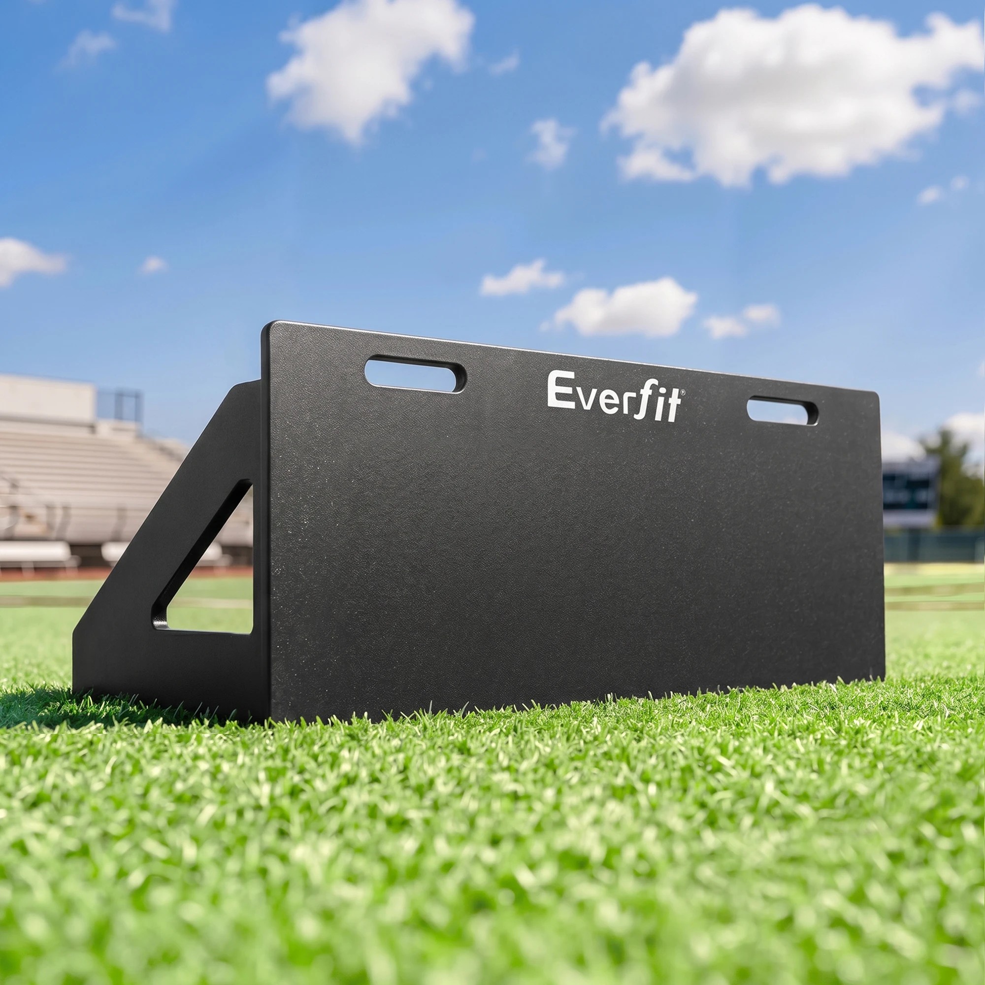 9 Everfit Soccer Rebounder Board 80cm x 30cm Football Rebound Wall with 2 Angles - Black, 9 of 9