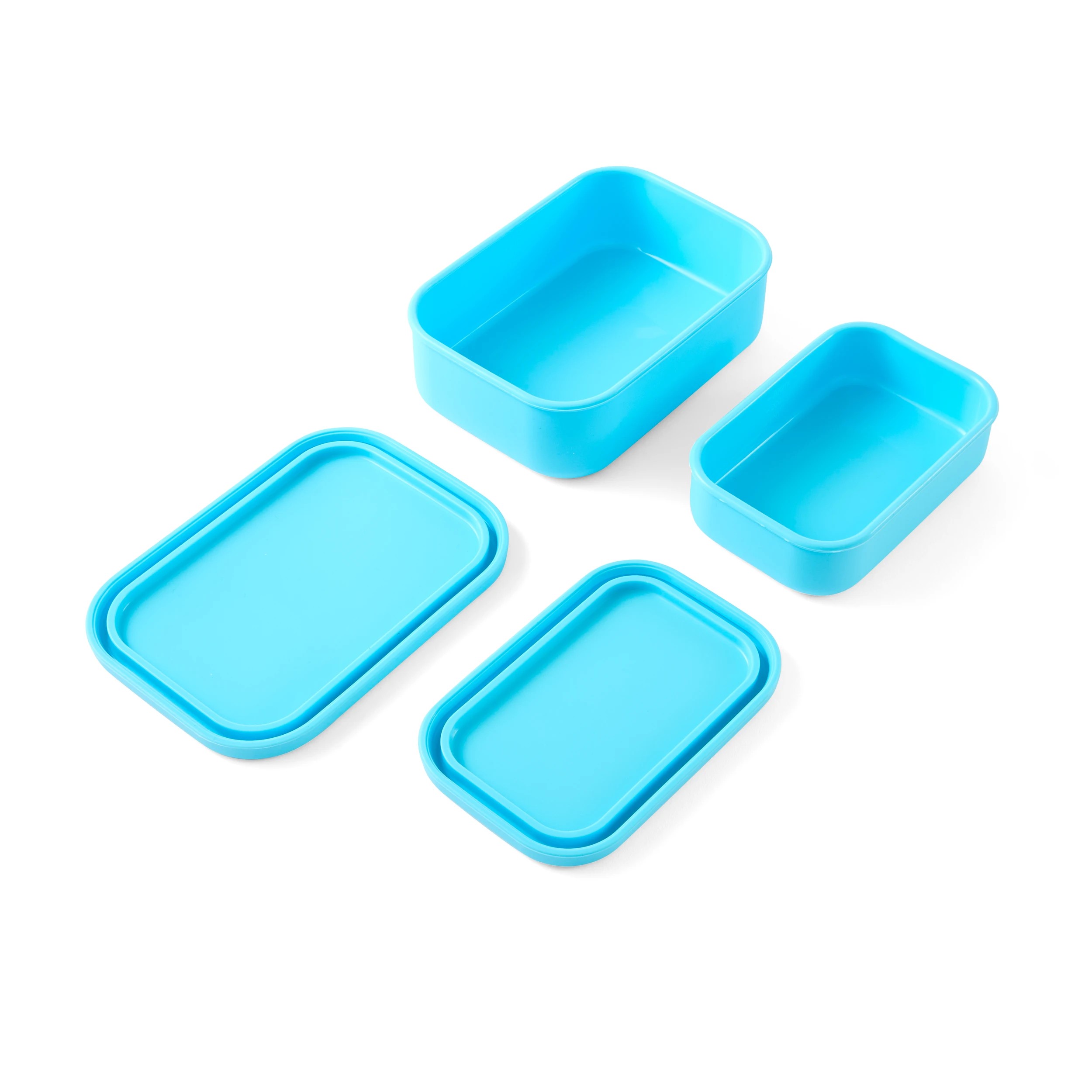 6 2 Pack Blue Silicone Snack Box, 6 of 10
