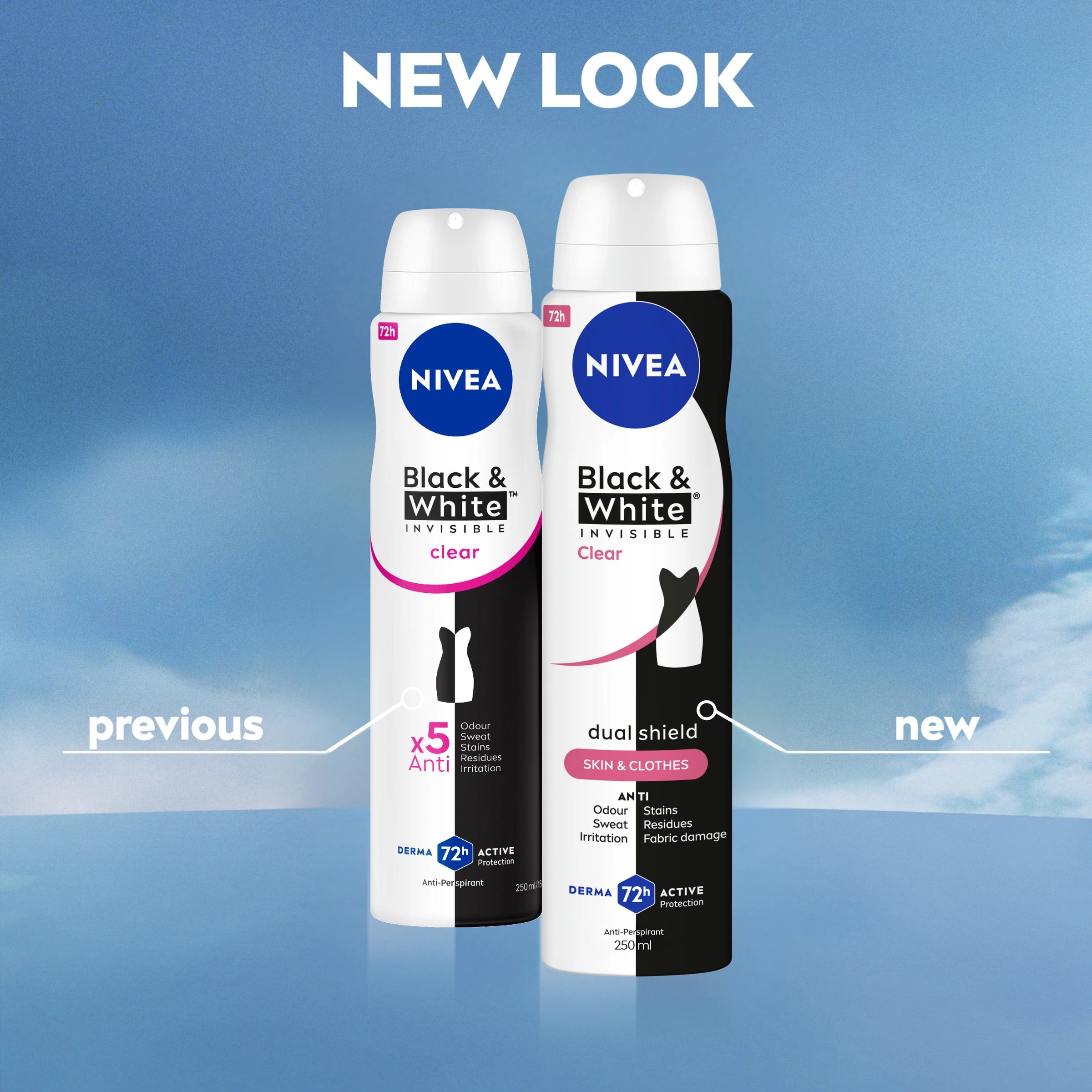 4 Nivea Black & White Invisible Clear Anti-Perspirant Aerosol Deodorant 250ml, 4 of 8