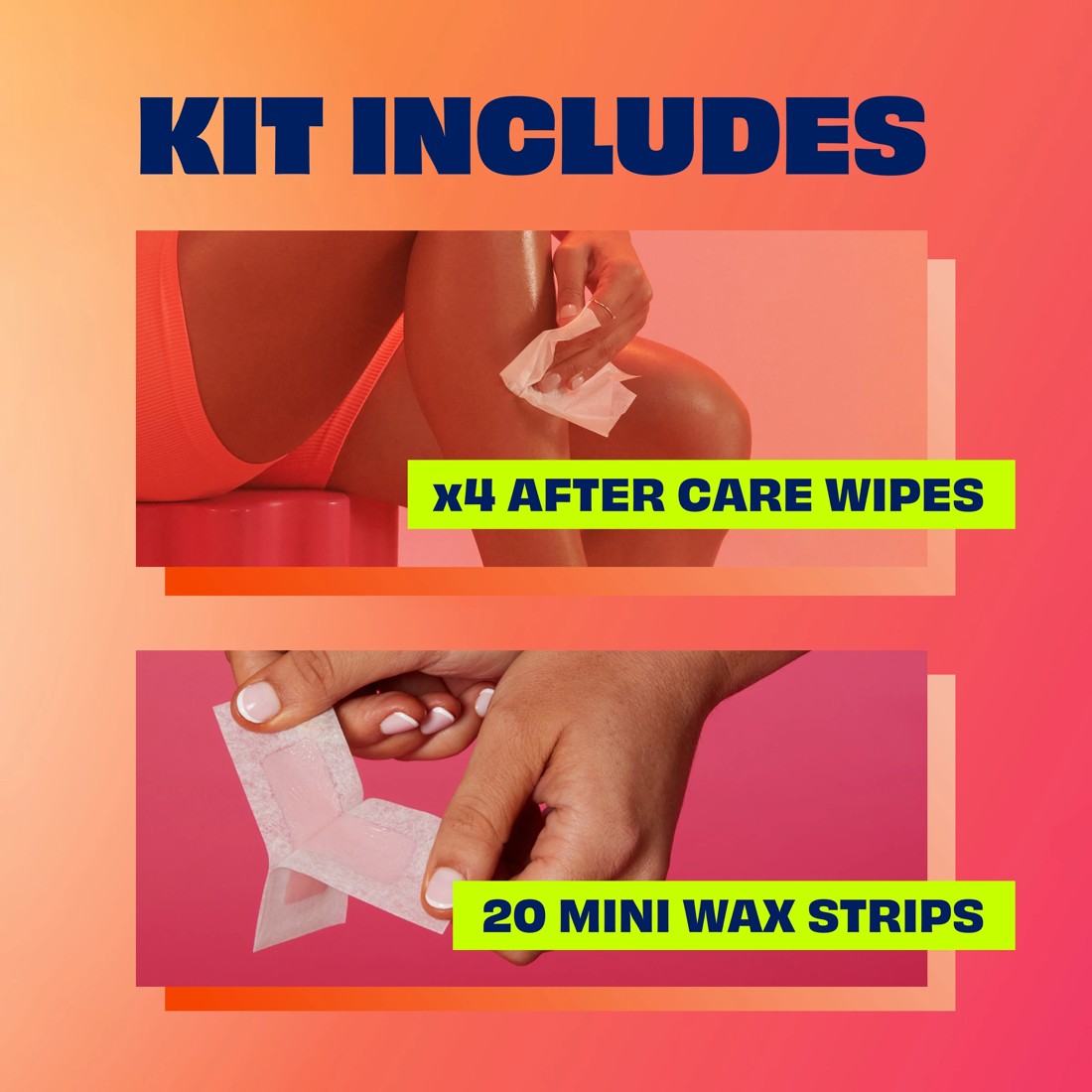 8 Nair 20 Pack Sensitive Mini Wax Strips - Rice Bran Oil and Cherry Blossom Extract, 8 of 10