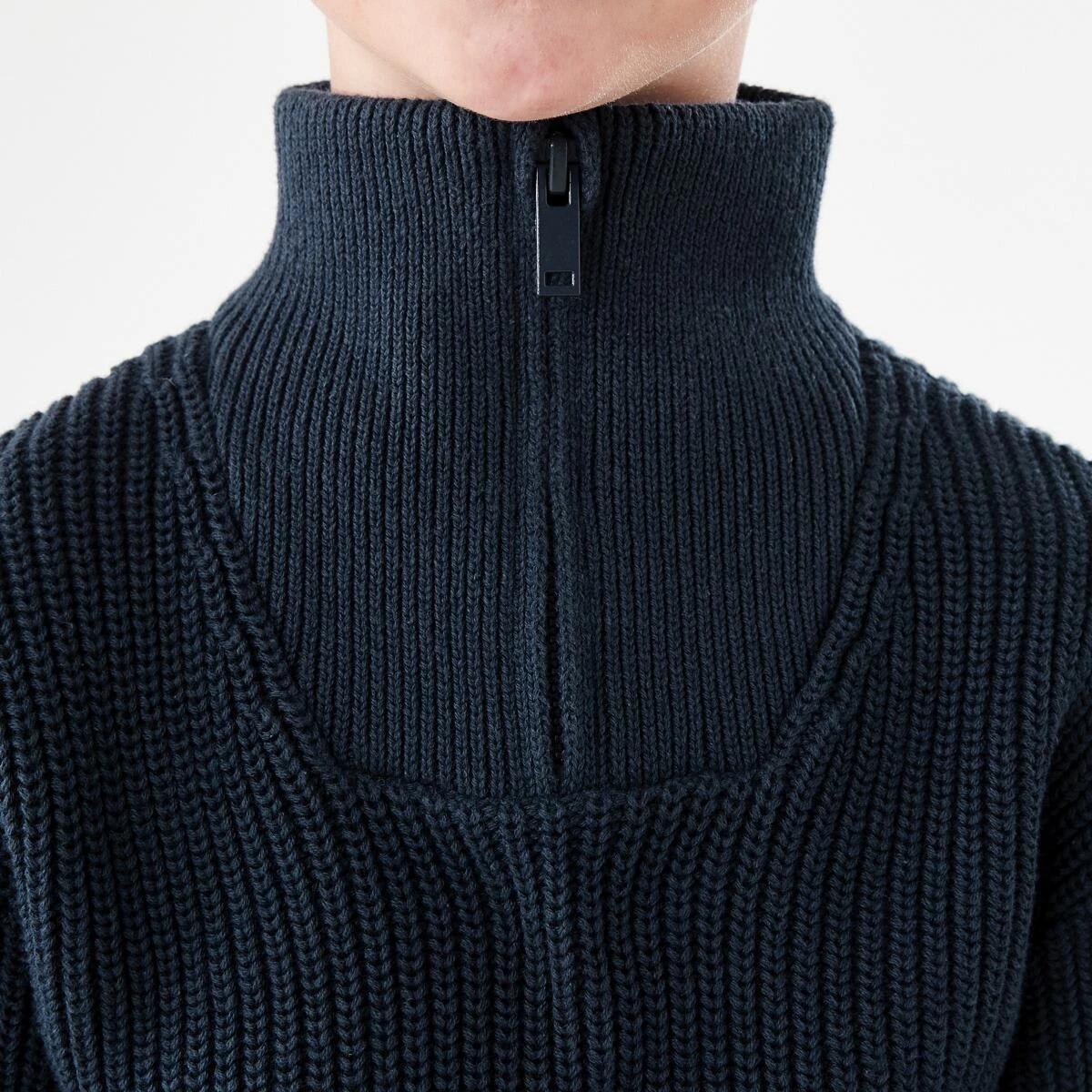 4 Funnel Neck Knit Top Dress Navy, 4 of 8