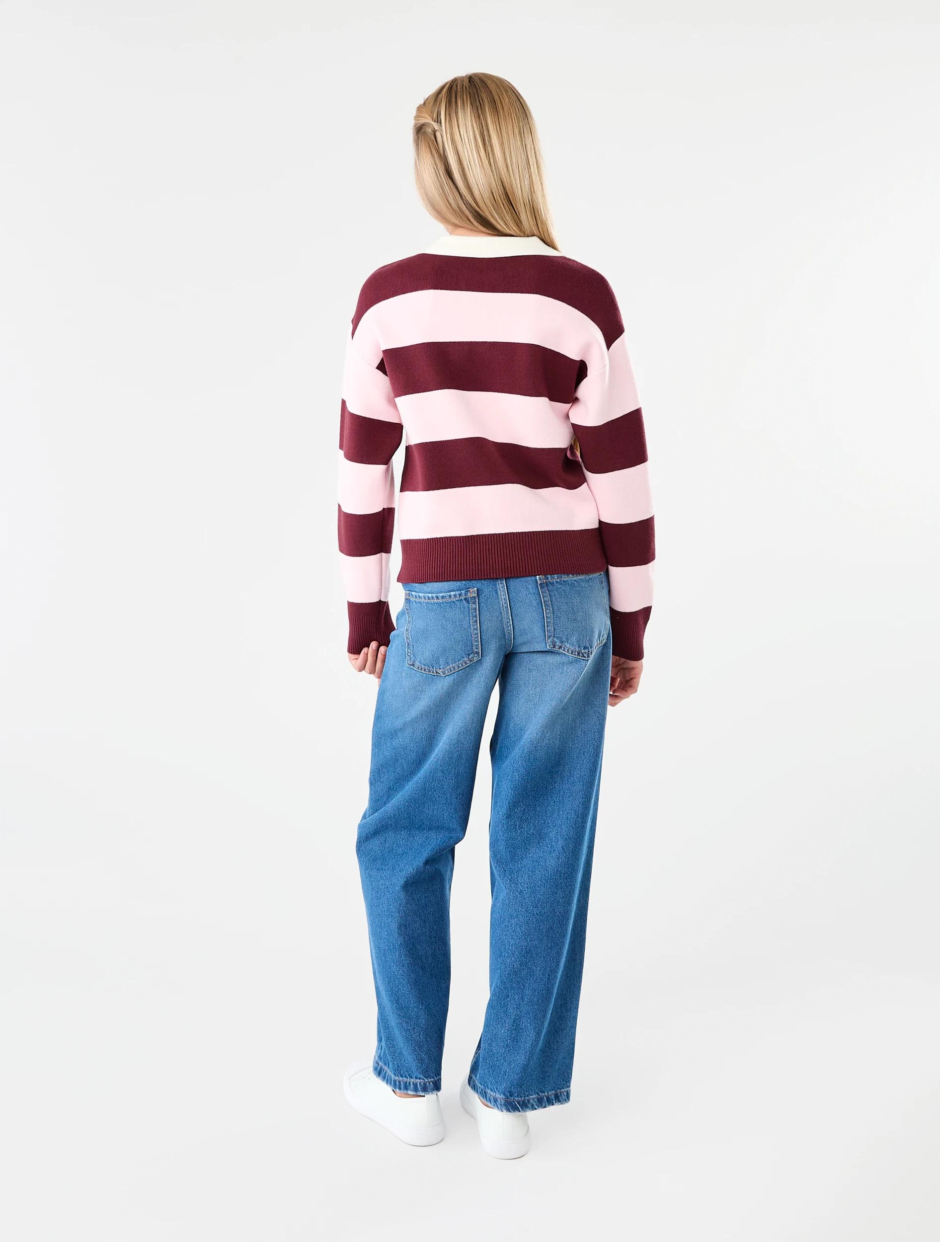 6 Rugby Knit Top Berry Pnk, 6 of 7