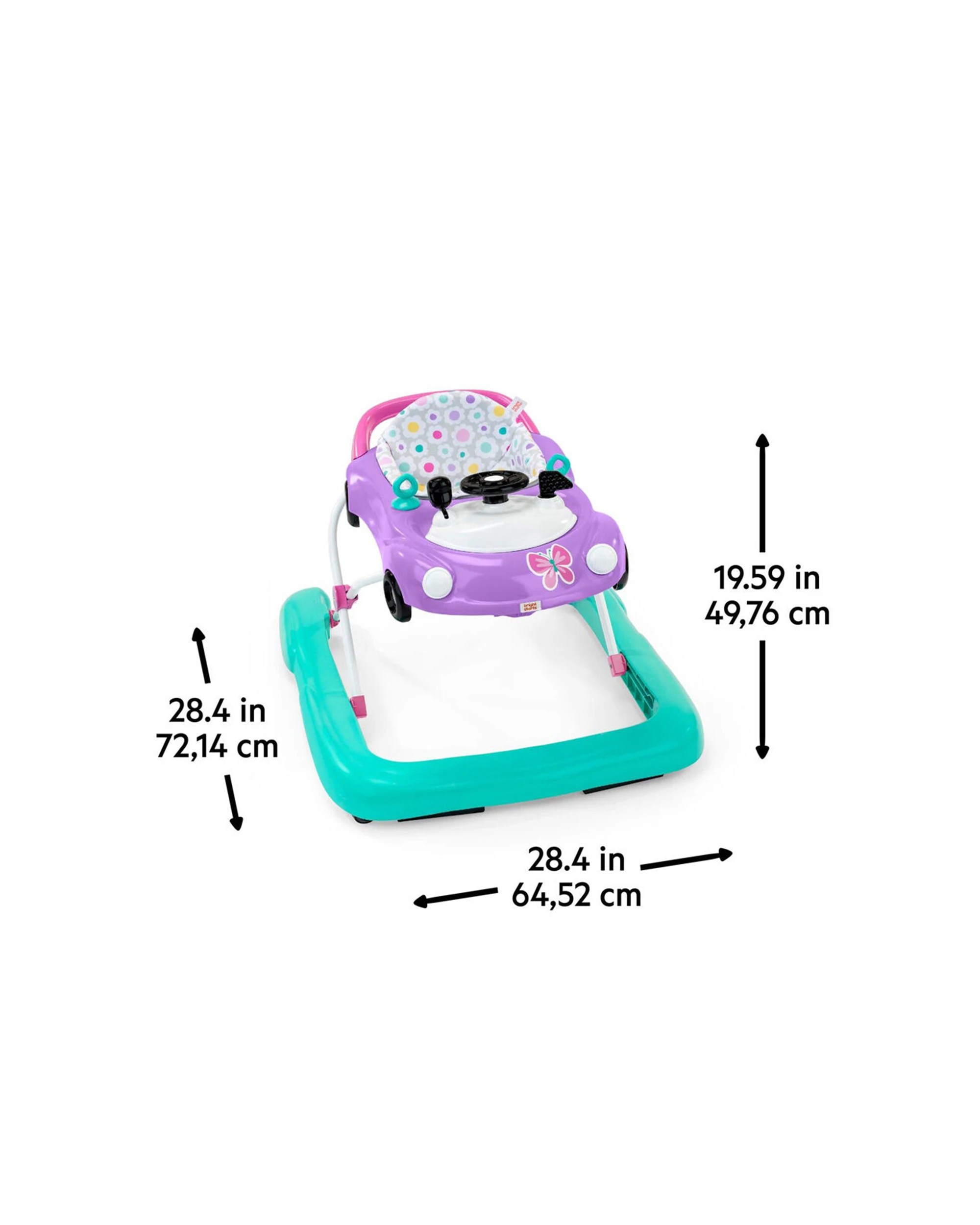 2 Bright Starts Little Speedster 3 In 1 Sports Car Baby Walker 6-24 Months - Purple, 2 of 7