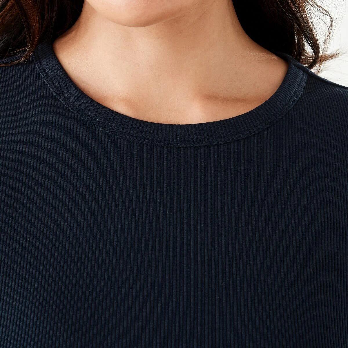 6 Long Sleeve Rib Crew T-shirt Navy Blaze, 6 of 6