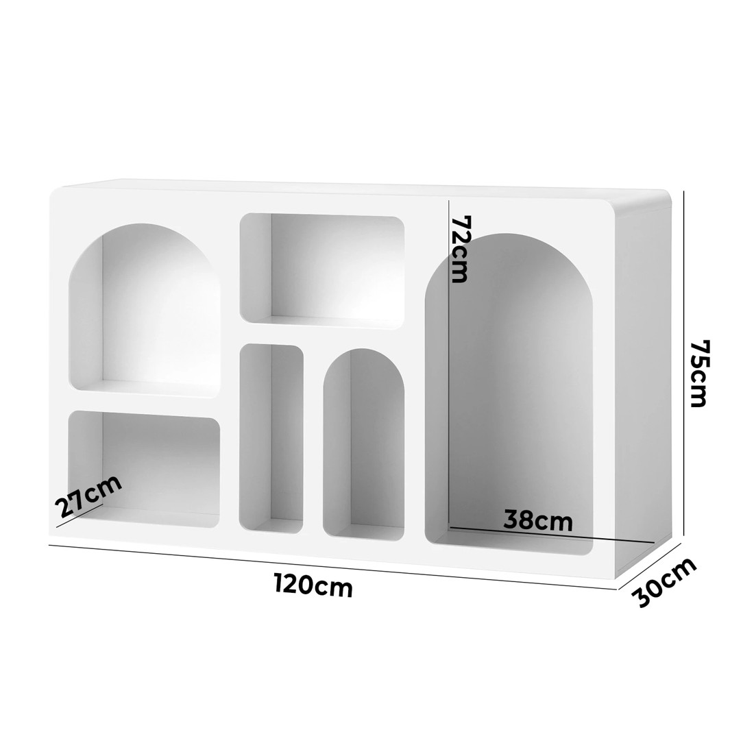 7 Oikiture Display Shelf Storage Stand Shelves Unit Bookcase Bookshelf Rack
 - White, 7 of 9