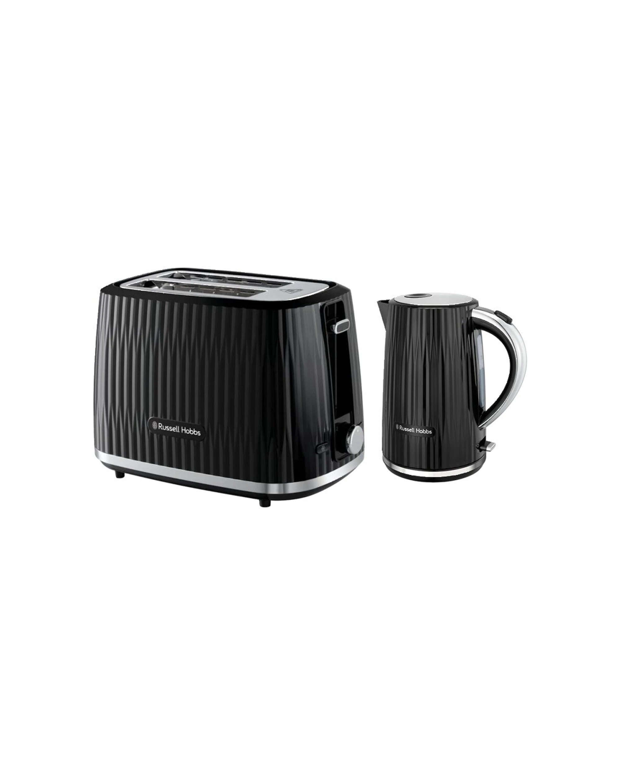 1 Russell Hobbs Eden Kettle 2400W Fast Boil And 2 Slice Bread Toaster 800W - Black, 1 of 1