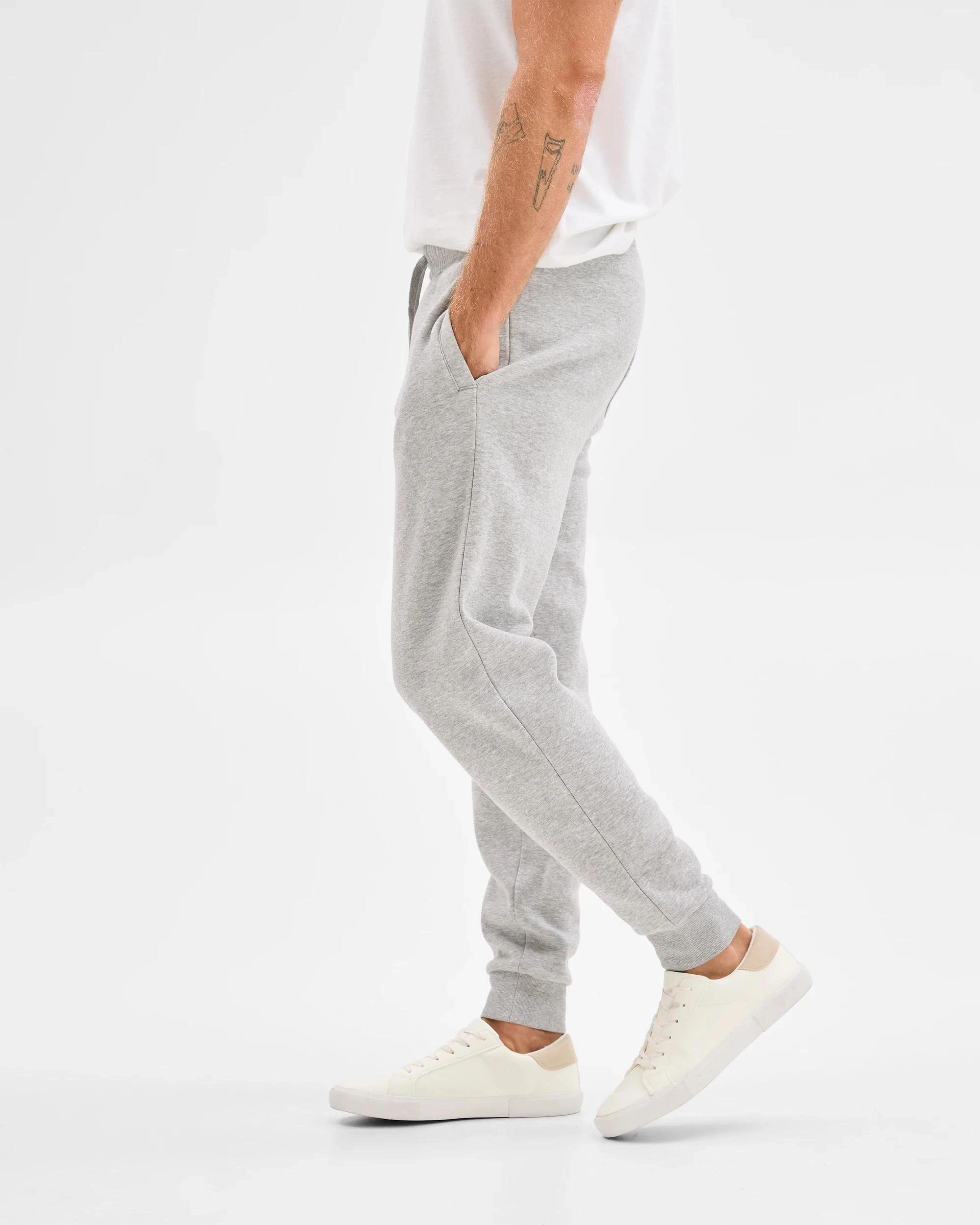 3 Target Australian Cotton Blend Cuffed Trackpants GREY MARLE, 3 of 5