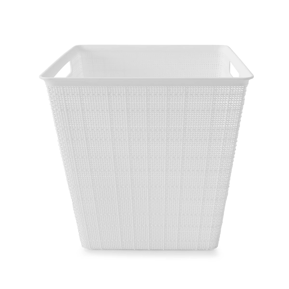 4 15.5L Linen Weave Rectangle Basket - White, 4 of 8