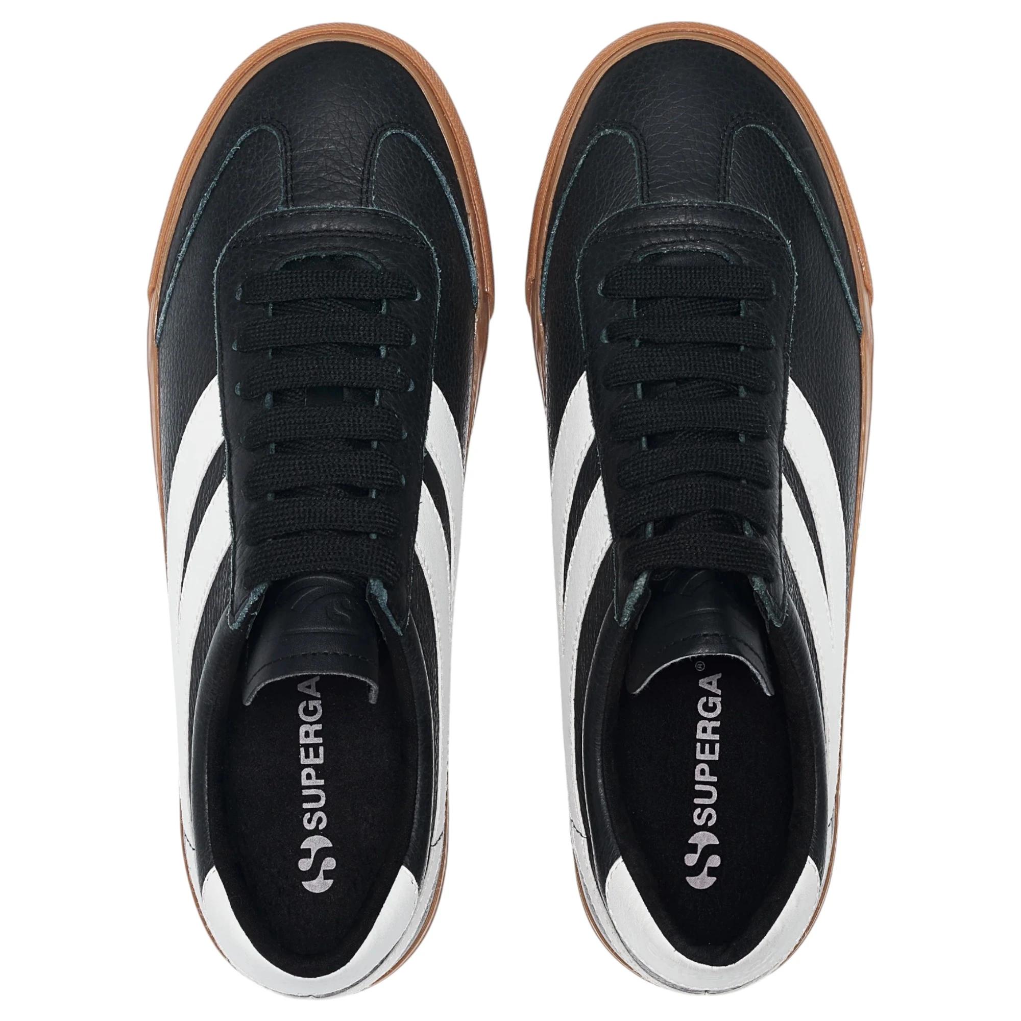 2 Superga Unisex 4834 Club S Swallow Black Casual Shoes BLACK, 2 of 5