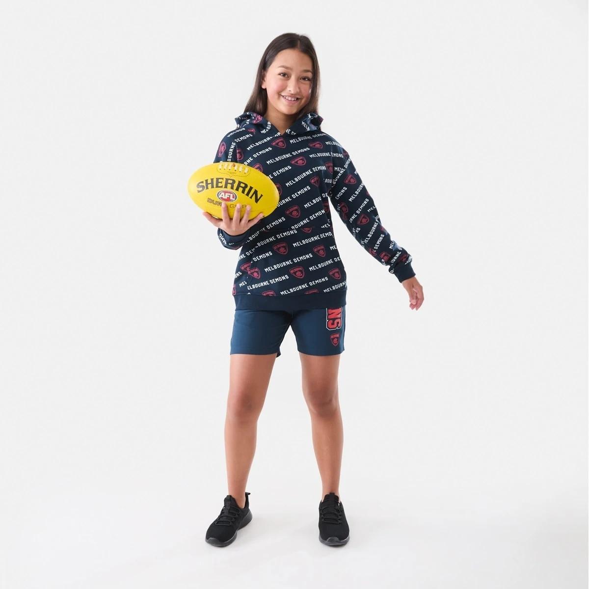 1 Official AFL Kids All Over Print Hoodie Melbourne, 1 of 8