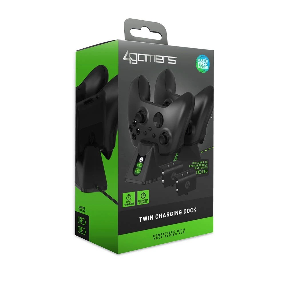 2 4Gamers Xbox Series X/S Twin Wireless Controller Charging Dock - Black, 2 of 5
