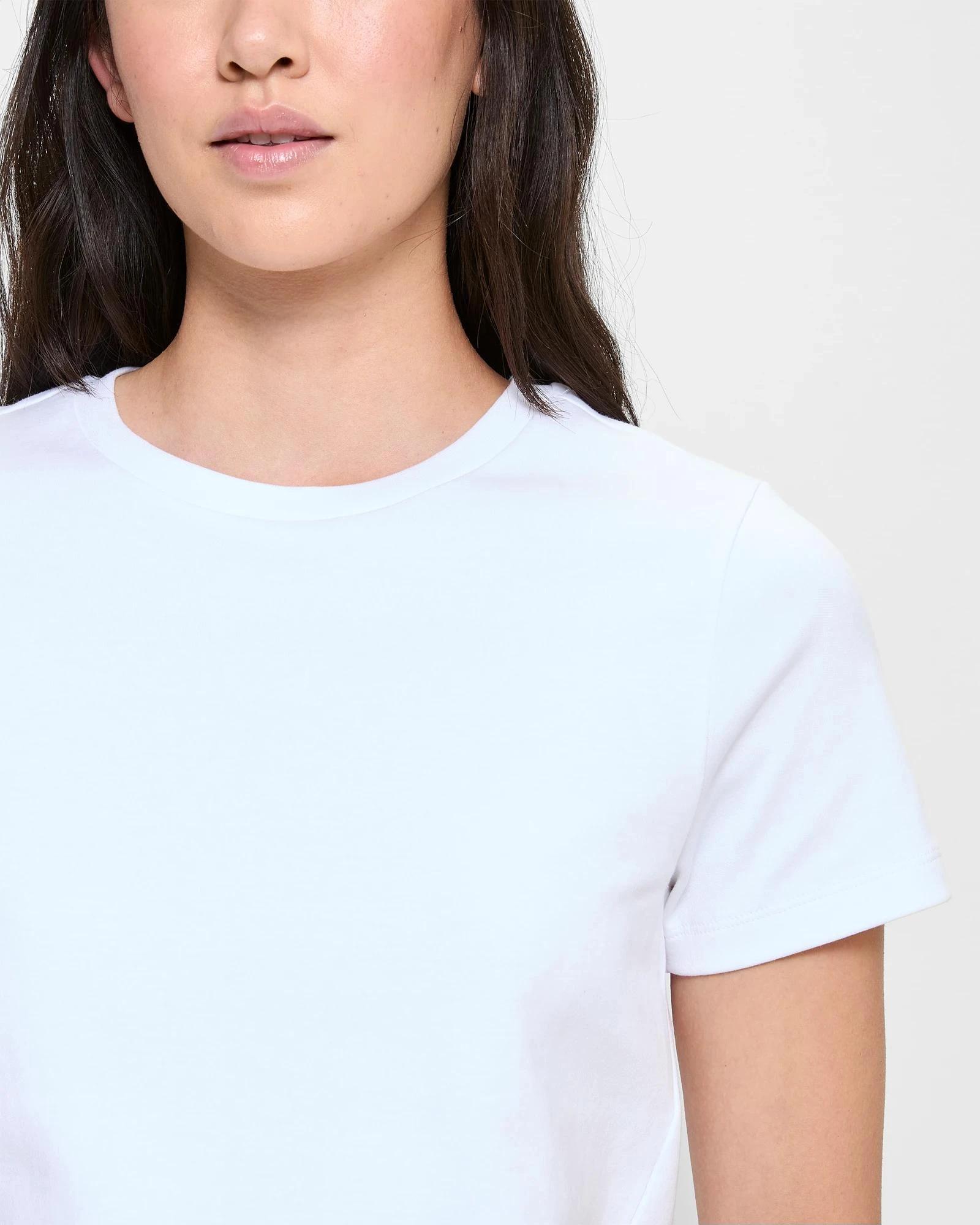 5 Target Australian Cotton Interlock Neat T-Shirt WHITE, 5 of 5