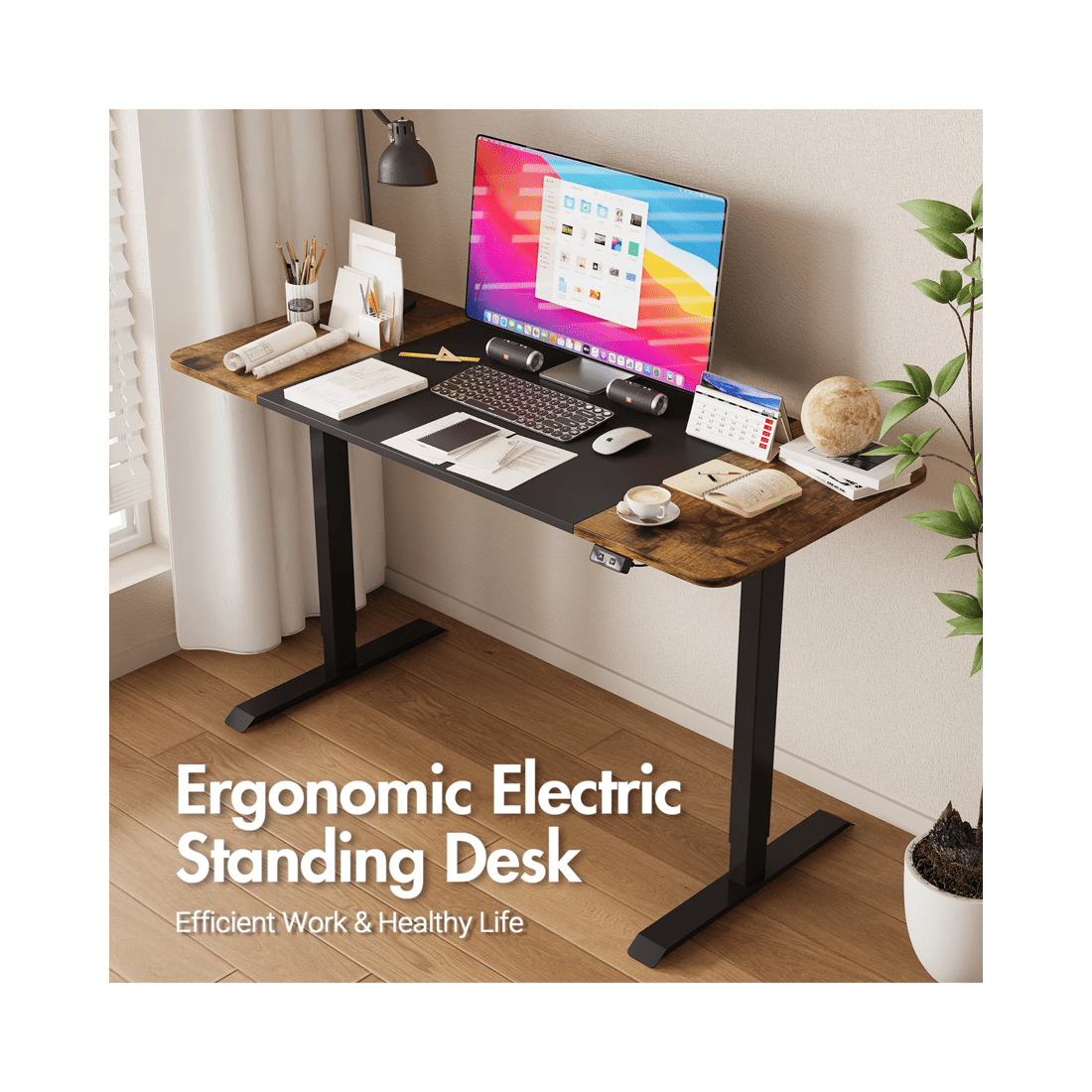 7 Advwin Electric Standing Desk Adjustable Height Ergonomic 140cm, 7 of 7